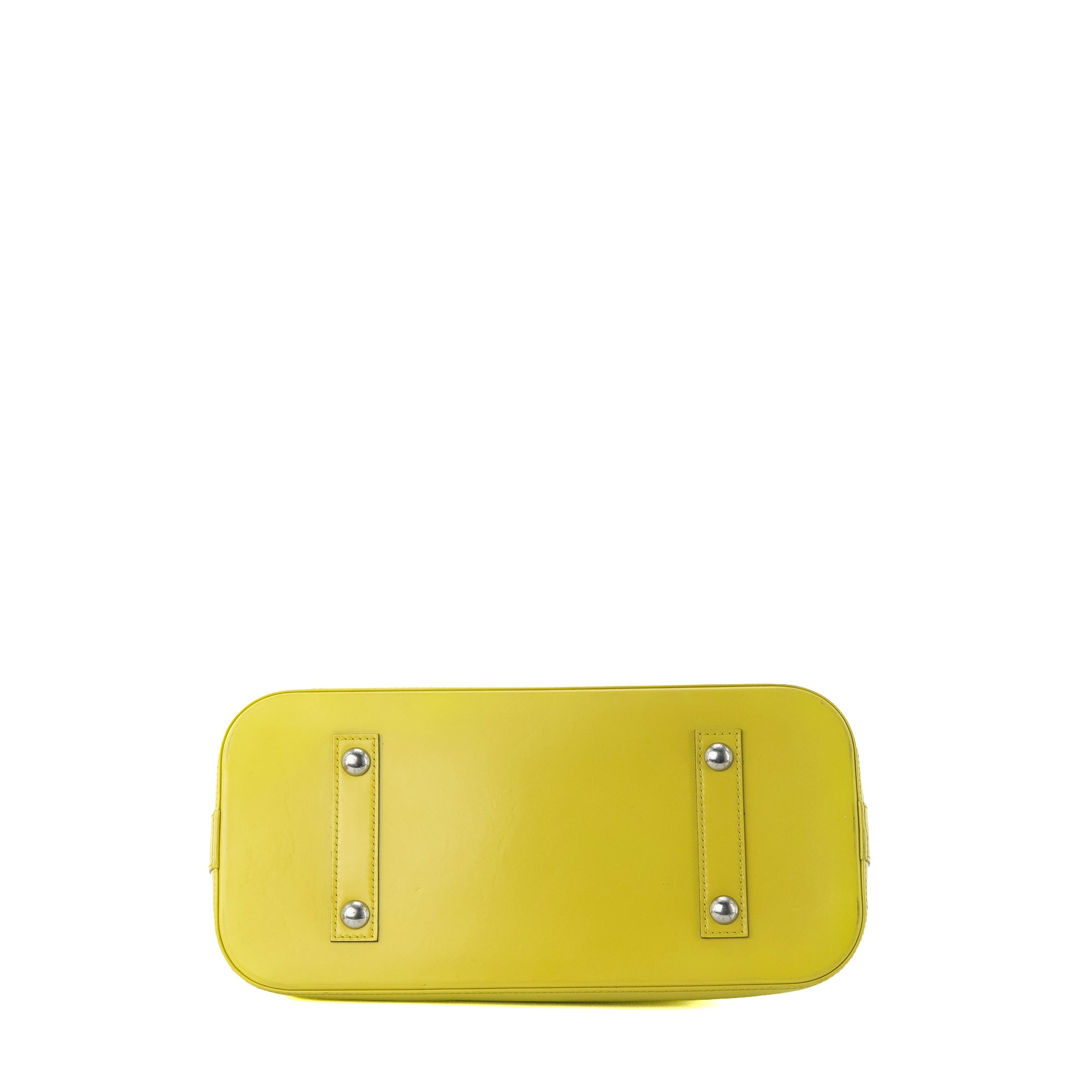 LOUIS VUITTON - Sac à main Alma MM Louis Vuitton en cuir épi jaune fluo