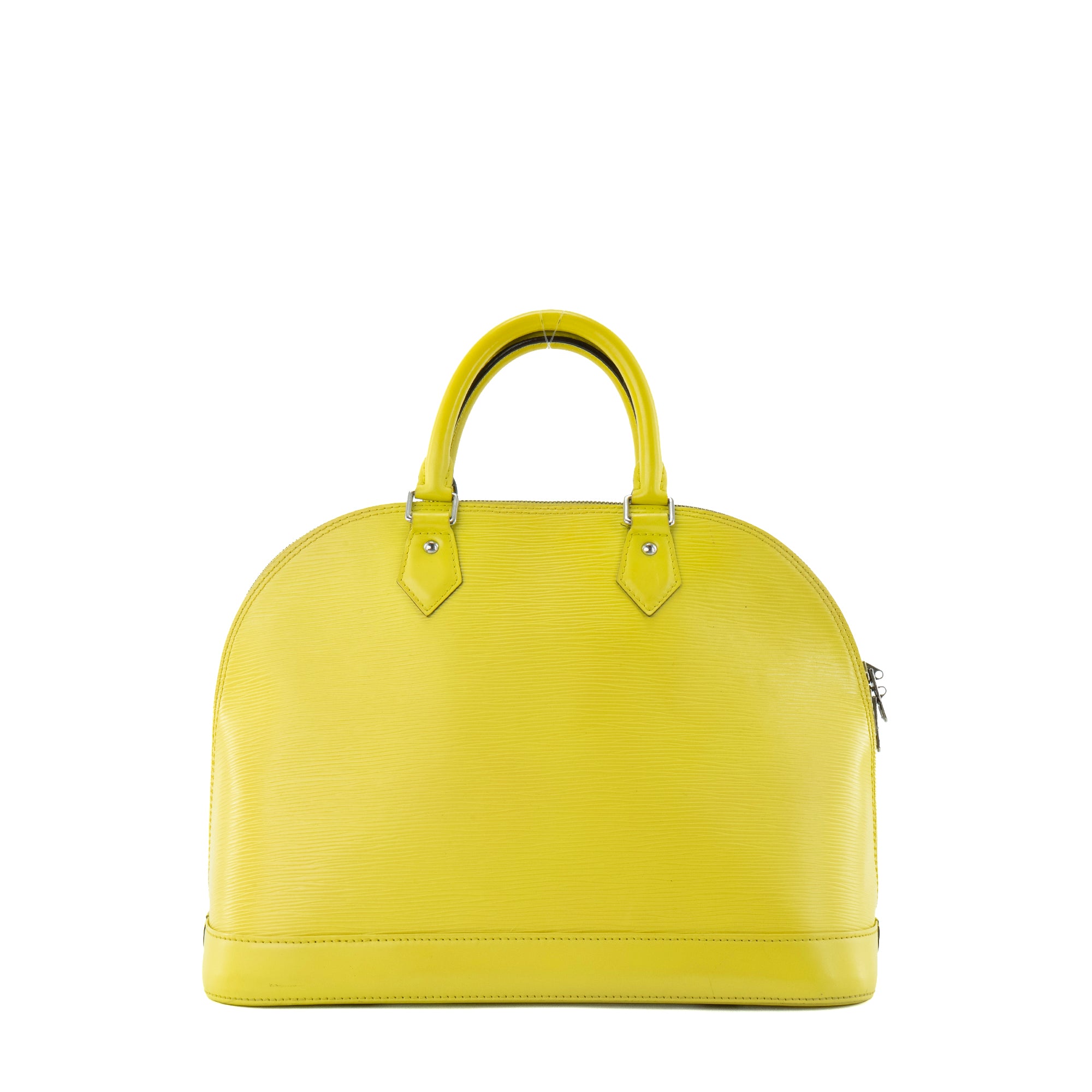 LOUIS VUITTON - Sac à main Alma MM Louis Vuitton en cuir épi jaune fluo