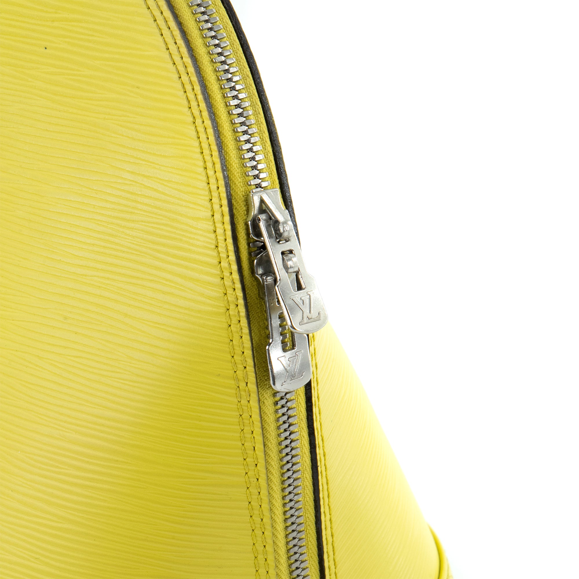 LOUIS VUITTON - Sac à main Alma MM Louis Vuitton en cuir épi jaune fluo