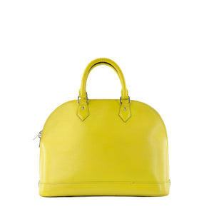 LOUIS VUITTON - Sac à main Alma MM Louis Vuitton en cuir épi jaune fluo