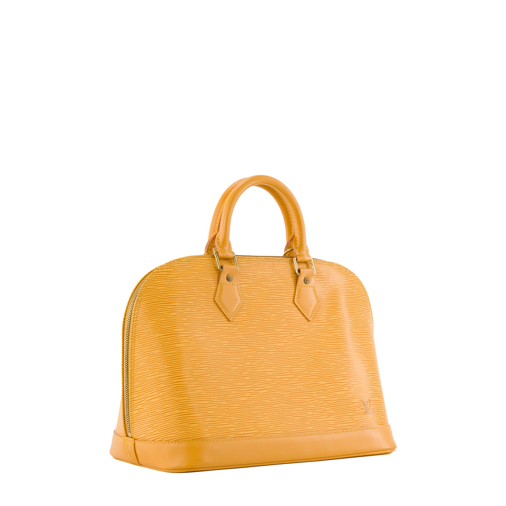 LOUIS VUITTON - Sac à main Alma PM Louis Vuitton en cuir épi jaune vintage