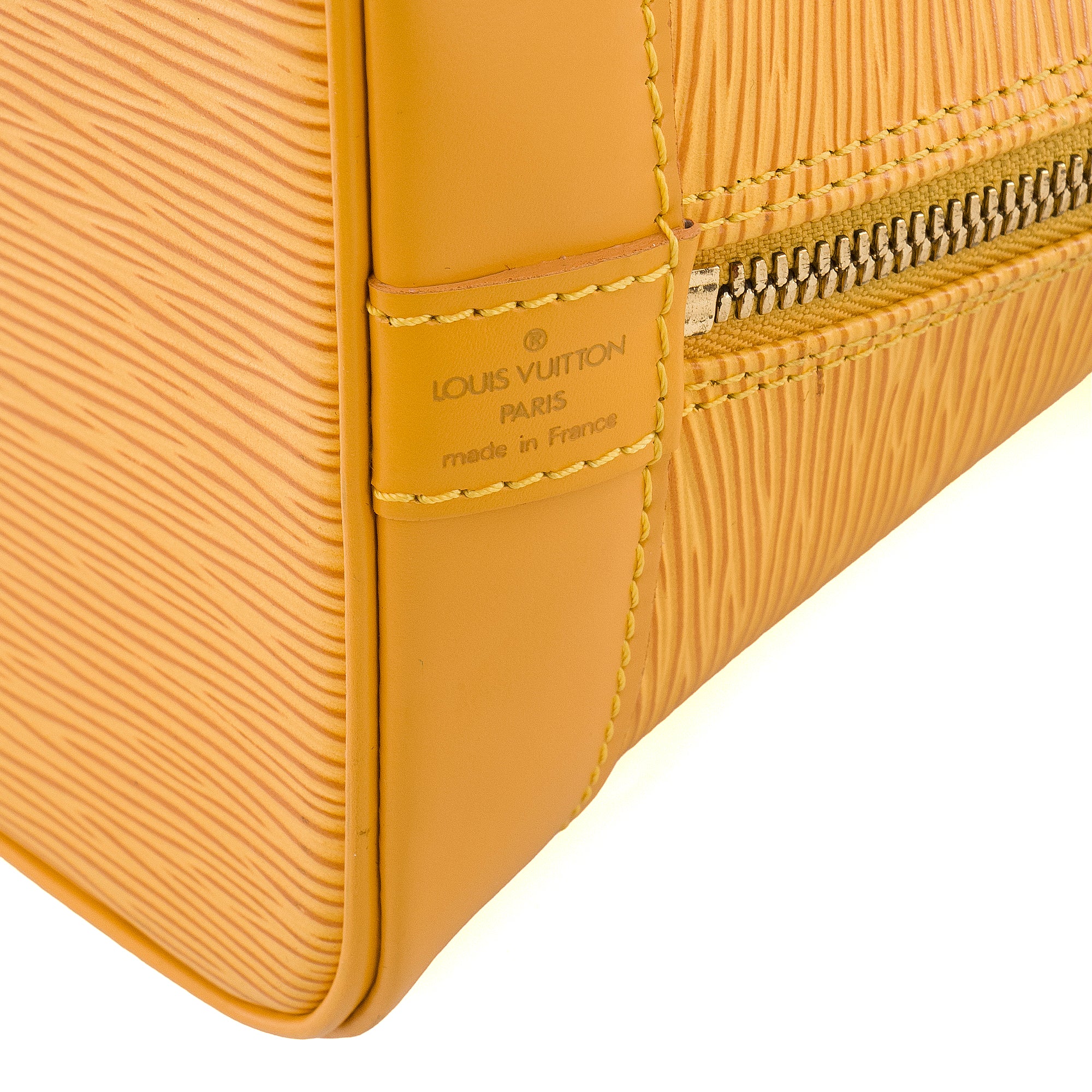 LOUIS VUITTON - Sac à main Alma PM Louis Vuitton en cuir épi jaune vintage