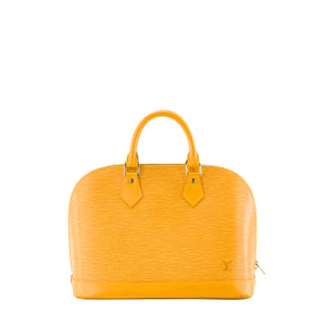 LOUIS VUITTON - Sac à main Alma PM Louis Vuitton en cuir épi jaune vintage