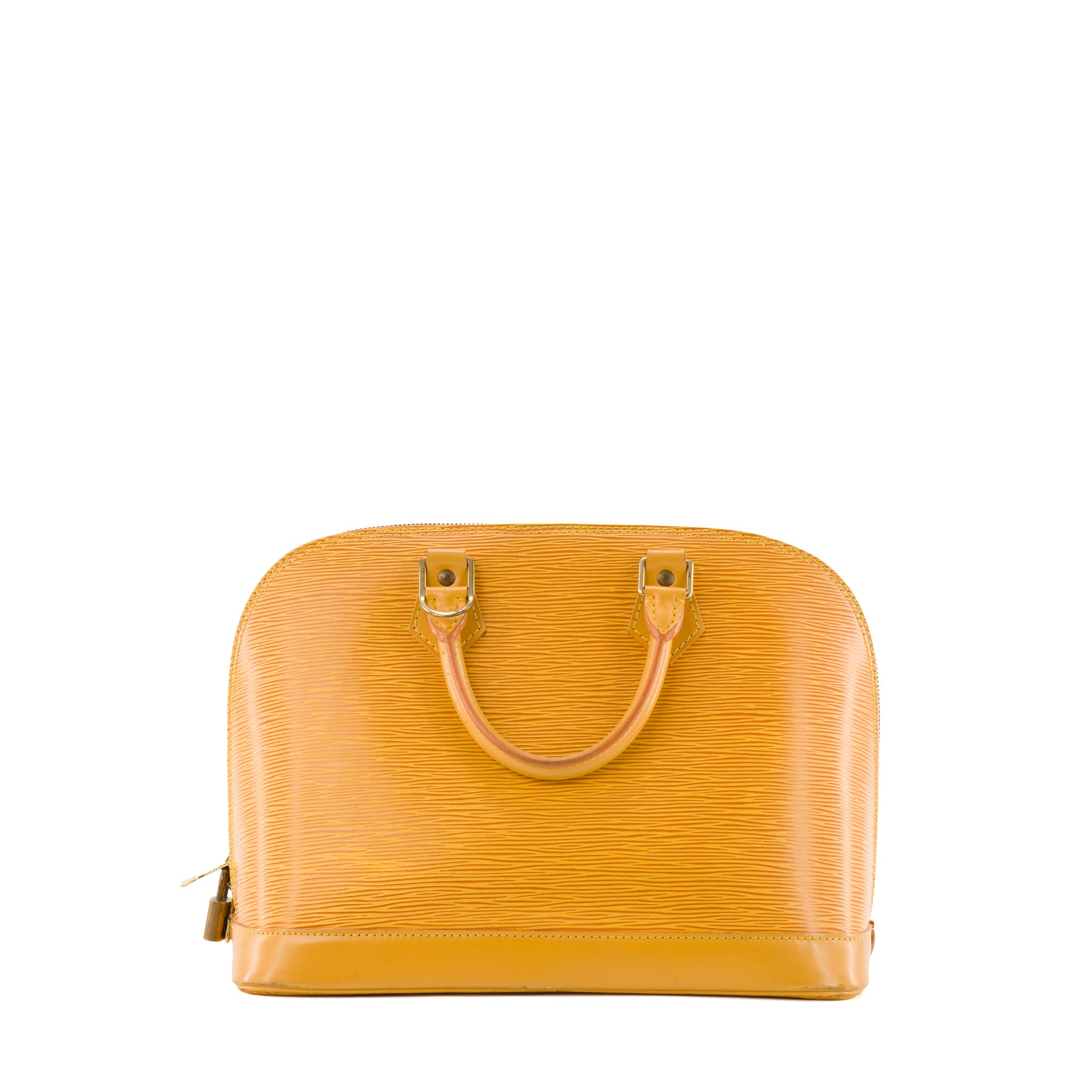 LOUIS VUITTON - Sac à main Alma PM Louis Vuitton en cuir épi jaune vintage