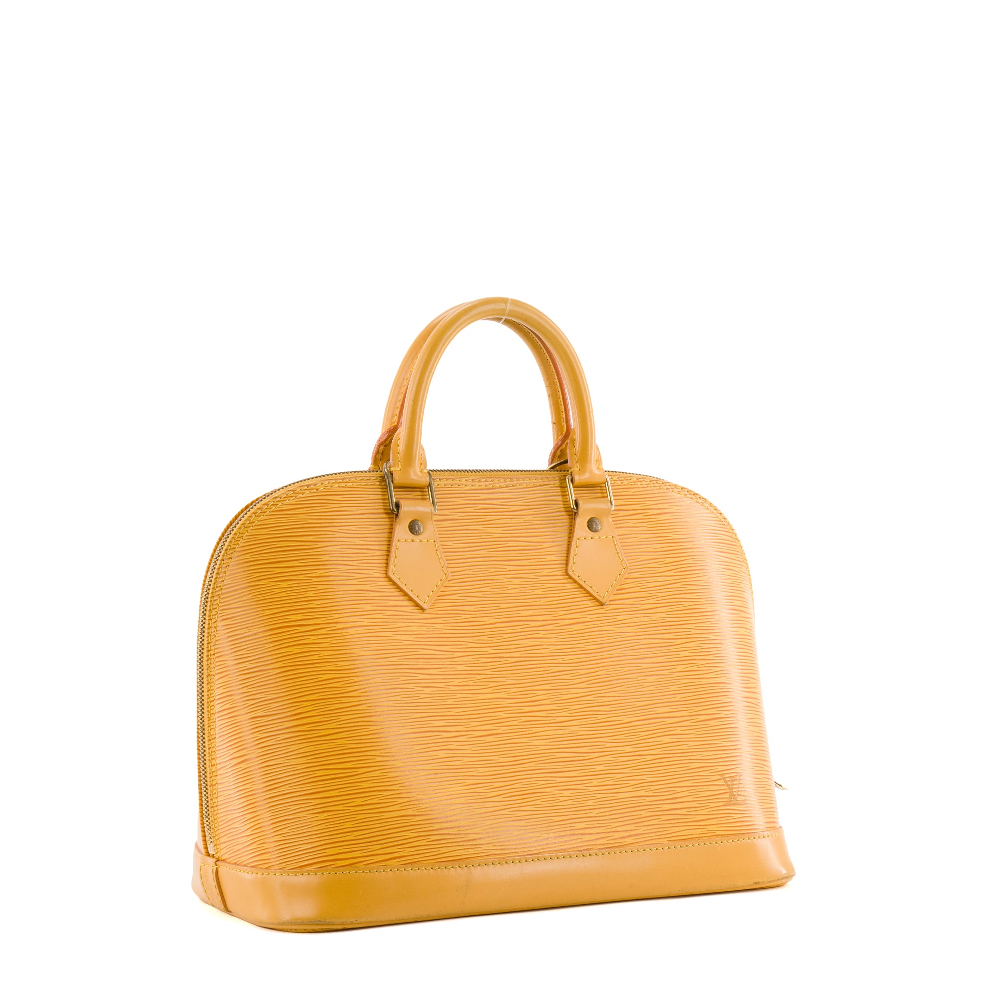LOUIS VUITTON - Sac à main Alma PM Louis Vuitton en cuir épi jaune vintage