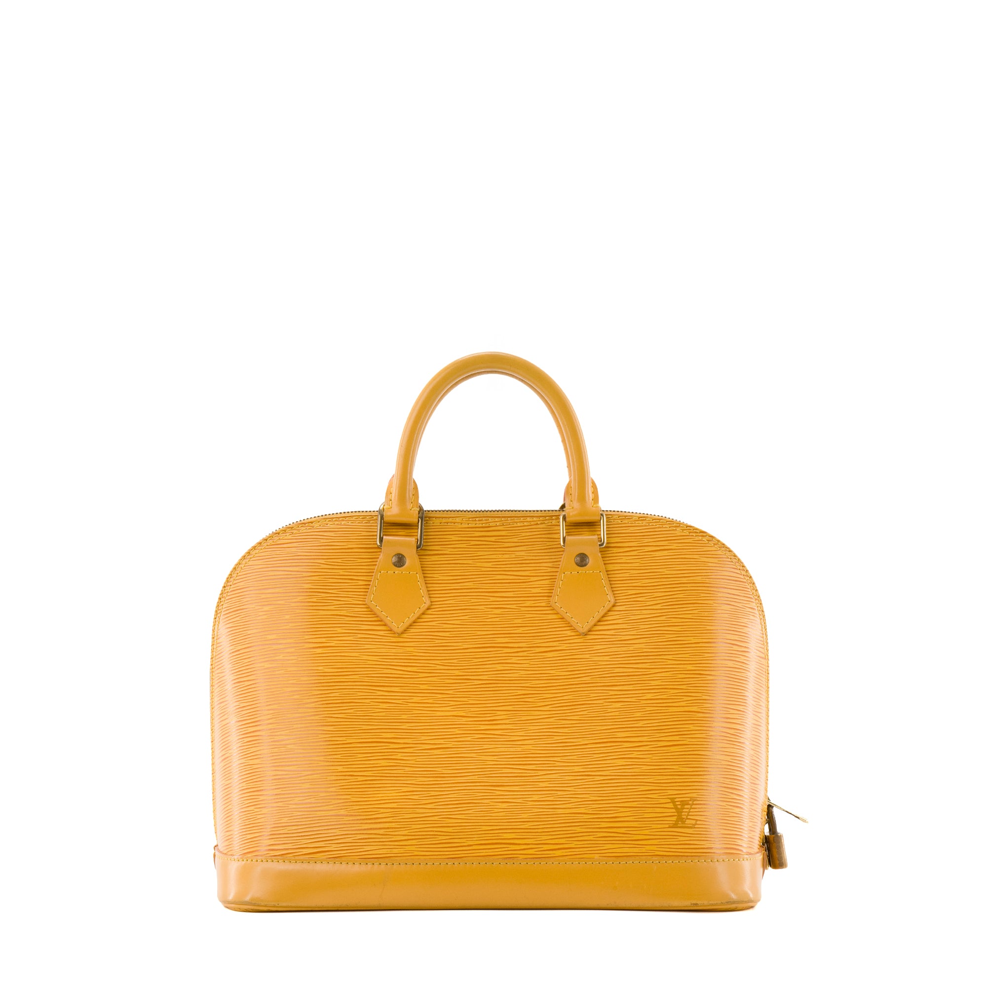 LOUIS VUITTON - Sac à main Alma PM Louis Vuitton en cuir épi jaune vintage