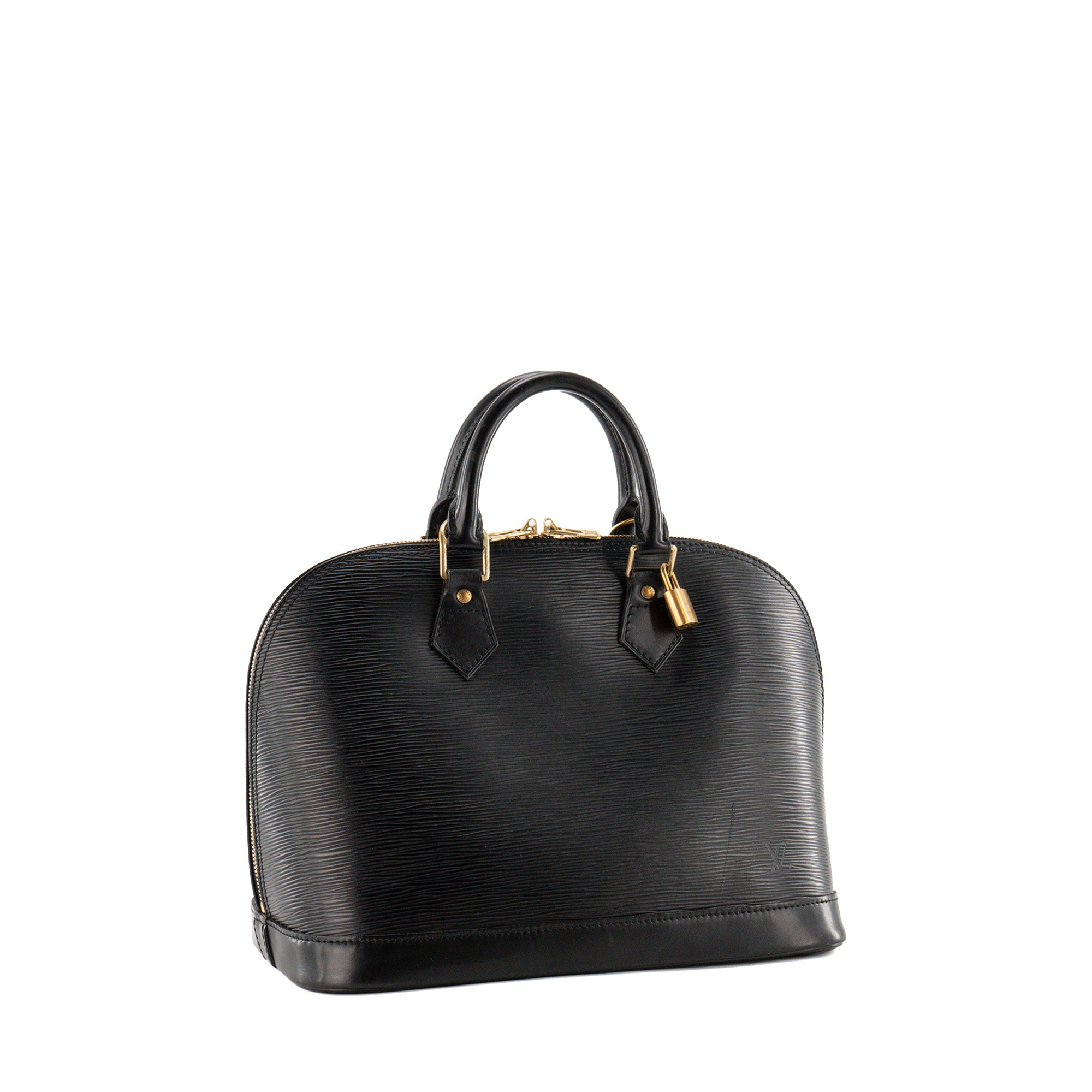 LOUIS VUITTON - Sac à main Alma PM Louis Vuitton en cuir épi noir vintage