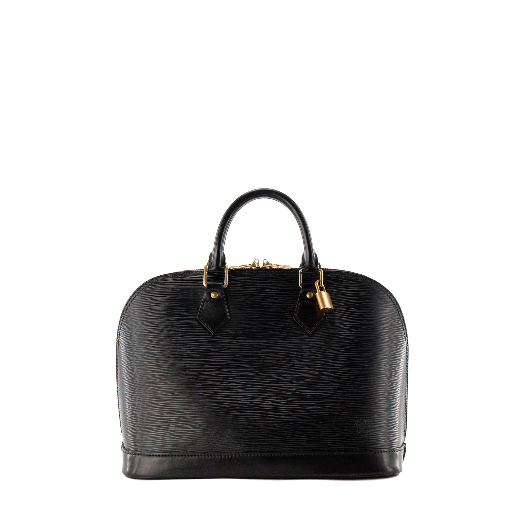LOUIS VUITTON - Sac à main Alma PM Louis Vuitton en cuir épi noir vintage
