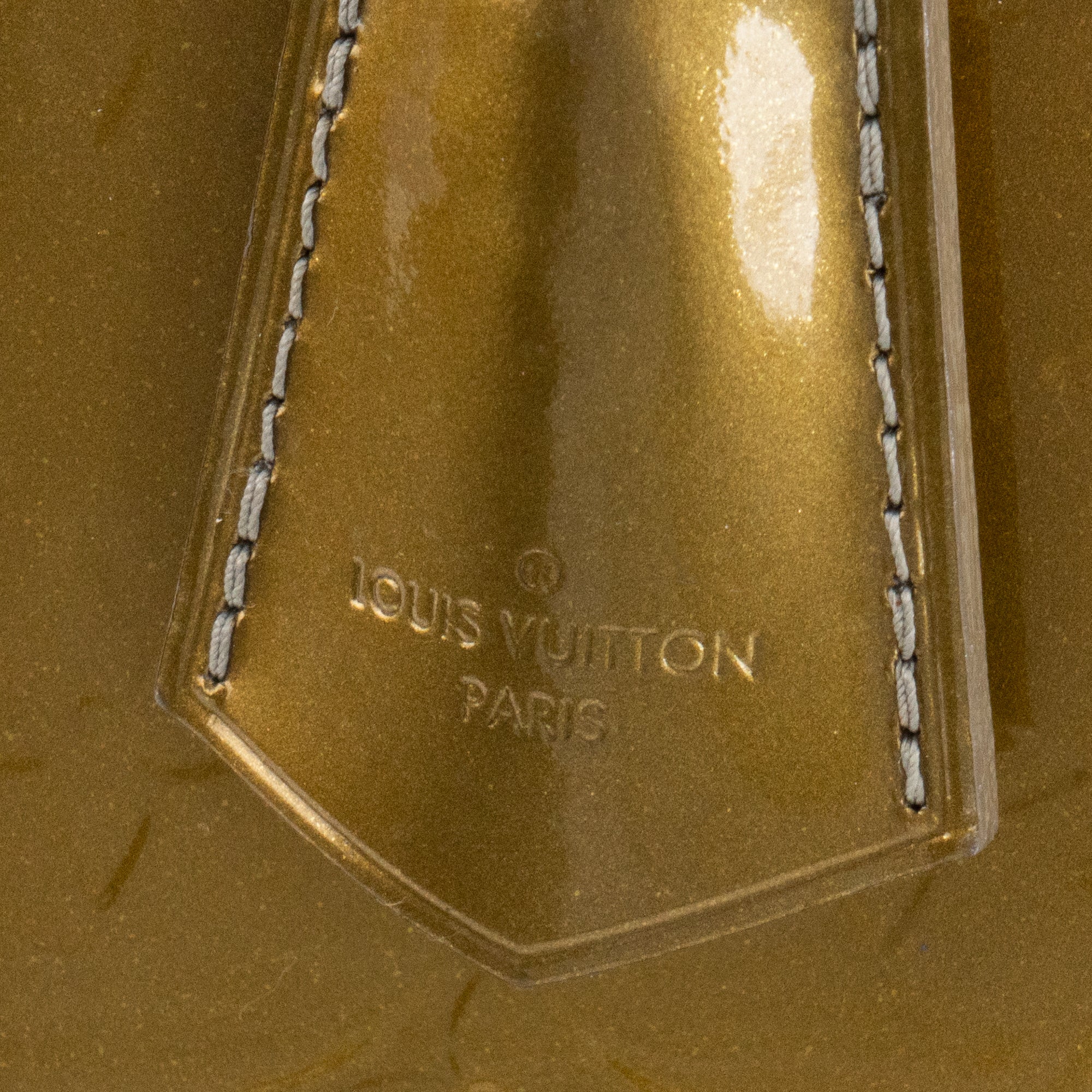 LOUIS VUITTON - Sac à main Alma PM Louis Vuitton en cuir verni kaki vintage