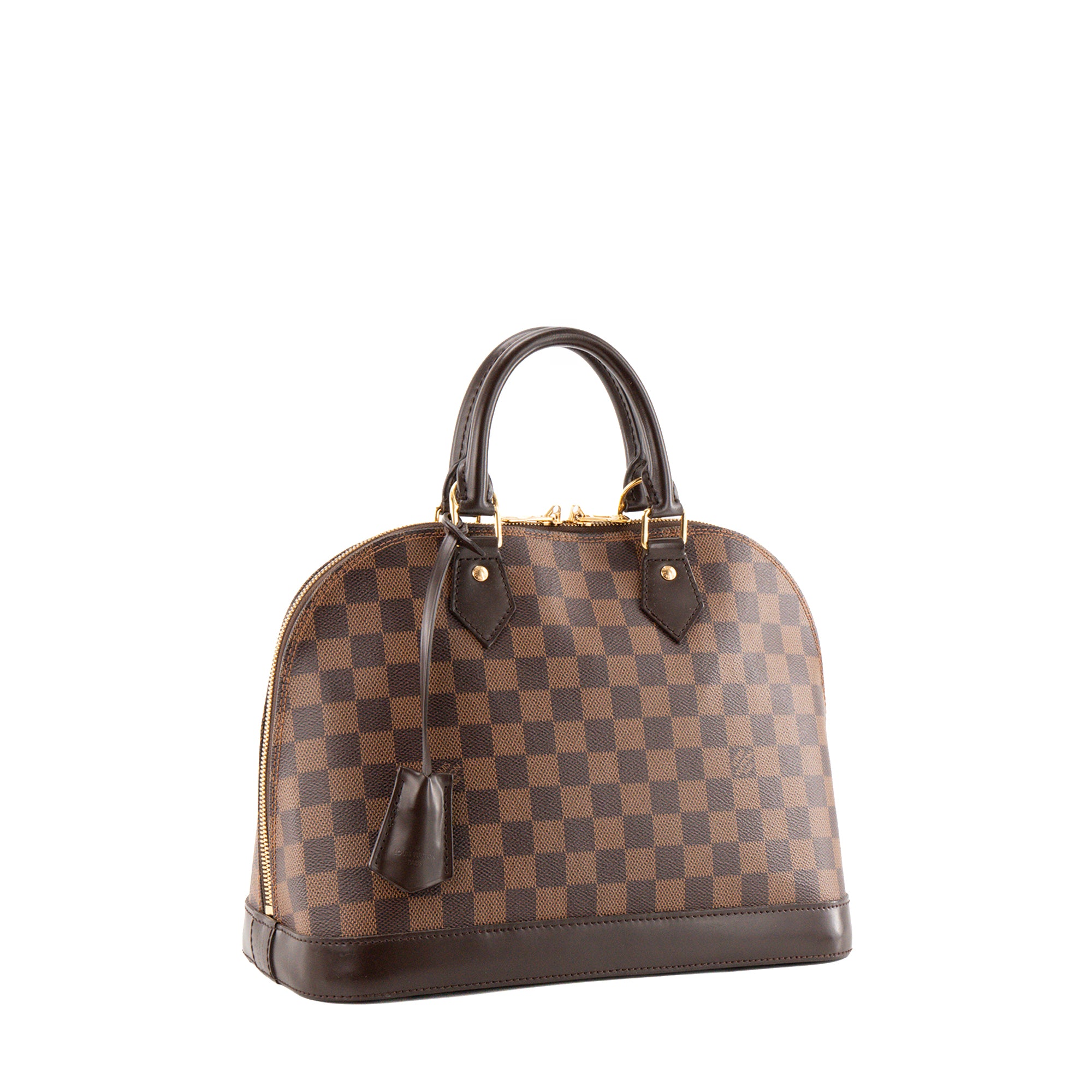 LOUIS VUITTON - Sac à main Alma PM Louis Vuitton en toile damier ébène
