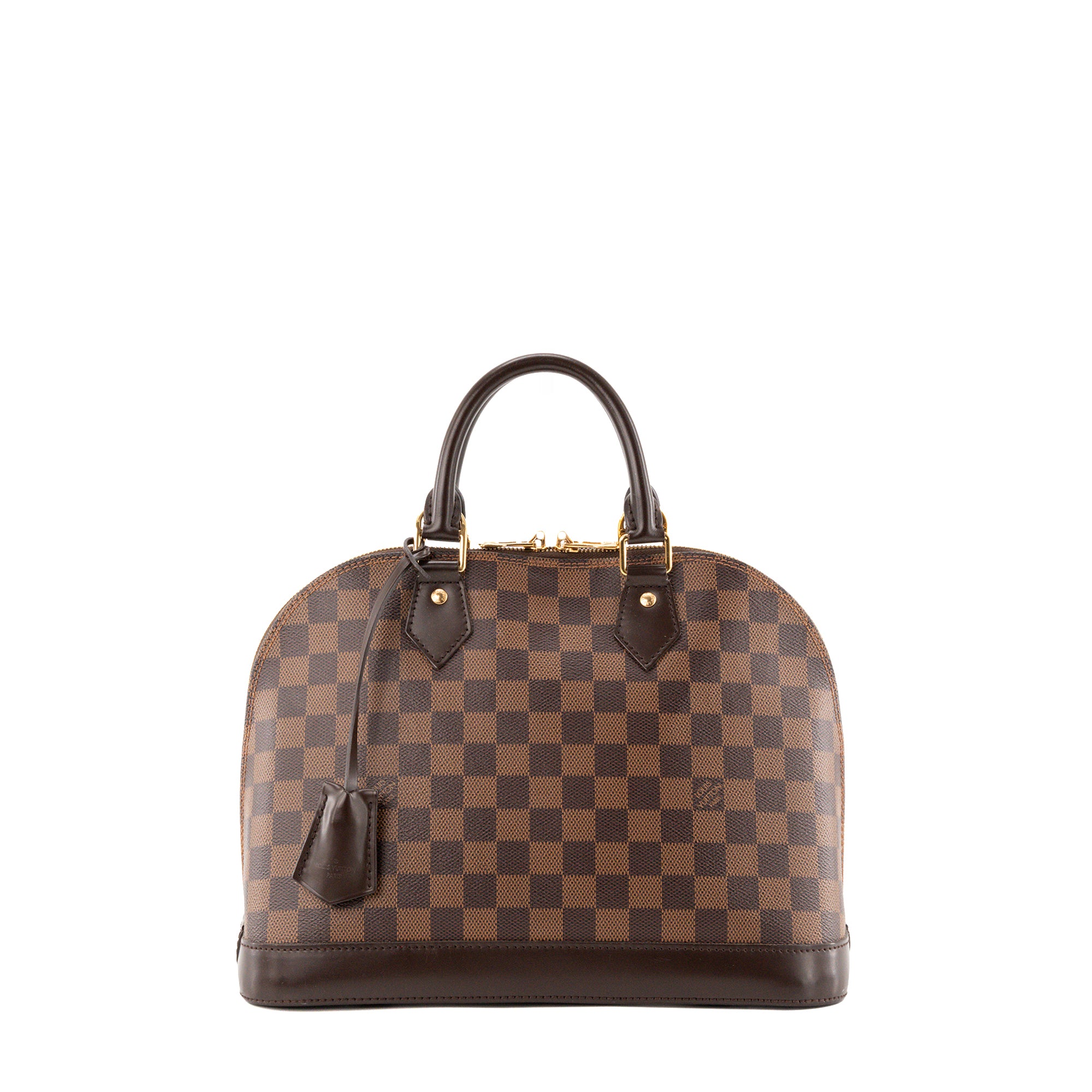 LOUIS VUITTON - Sac à main Alma PM Louis Vuitton en toile damier ébène