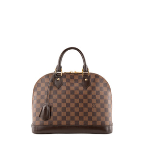 LOUIS VUITTON - Sac à main Alma PM Louis Vuitton en toile damier ébène