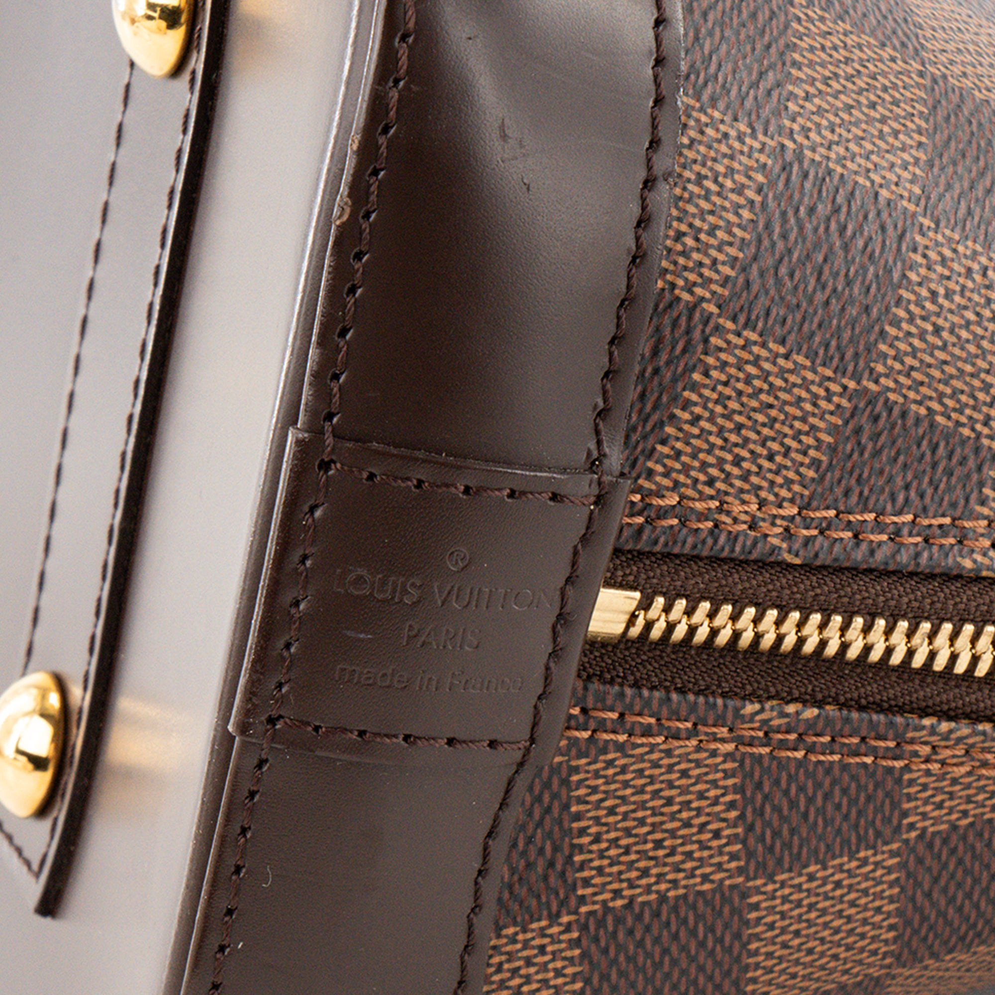 LOUIS VUITTON - Sac à main Alma PM Louis Vuitton en toile damier ébène