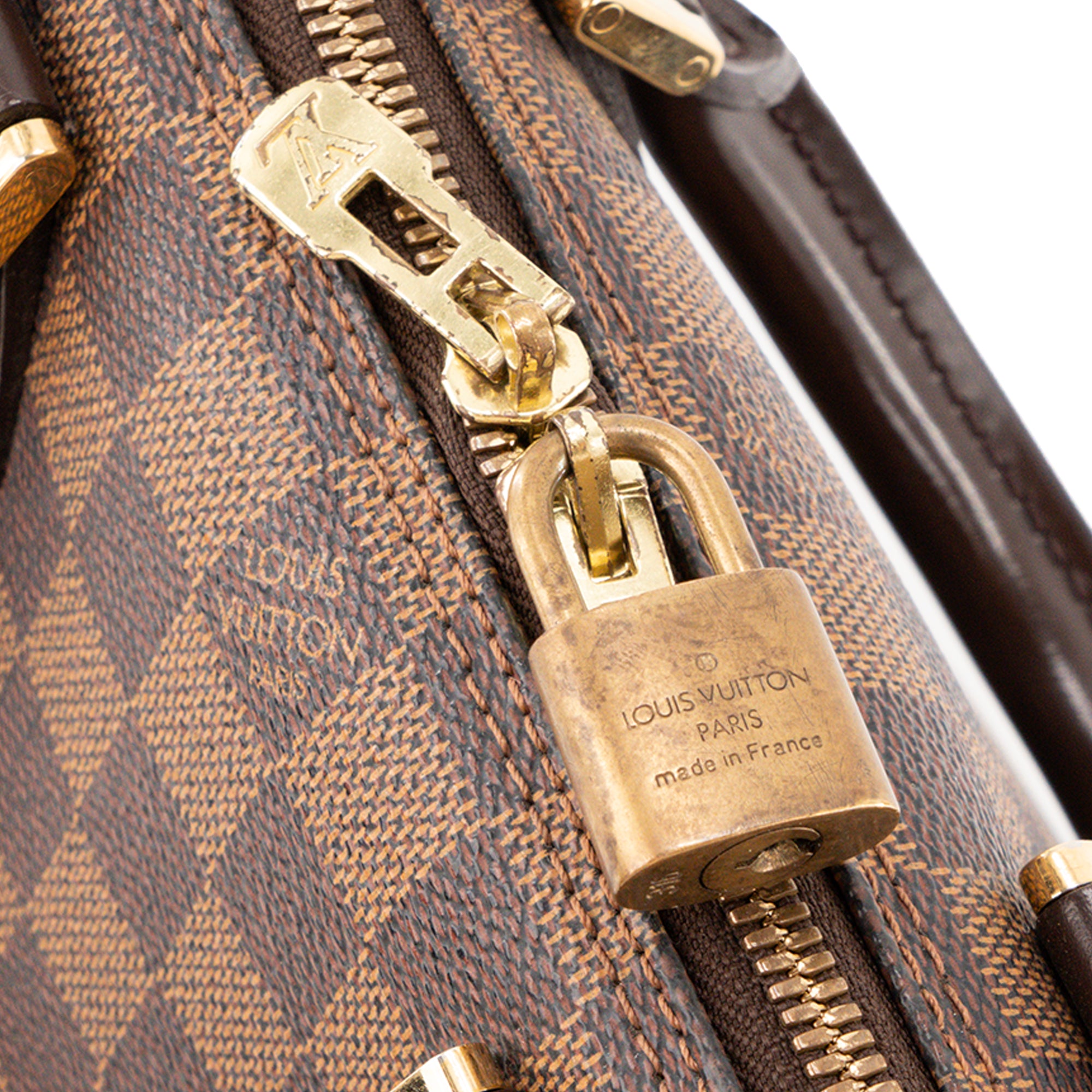 LOUIS VUITTON - Sac à main Alma PM Louis Vuitton en toile damier ébène vintage