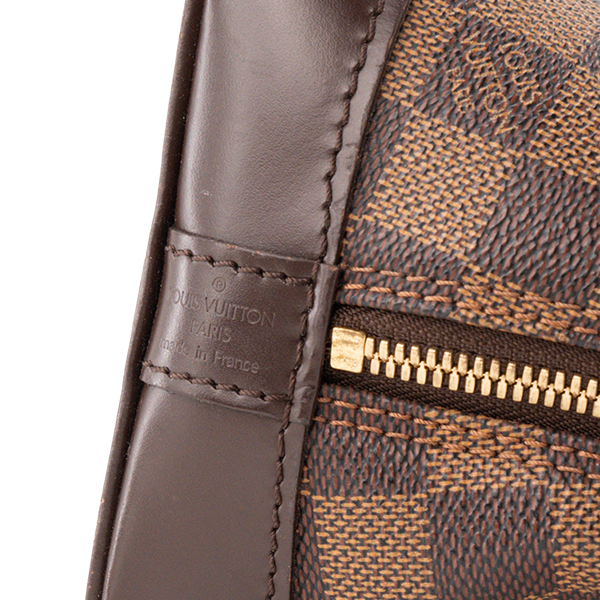LOUIS VUITTON - Sac à main Alma PM Louis Vuitton en toile damier ébène vintage