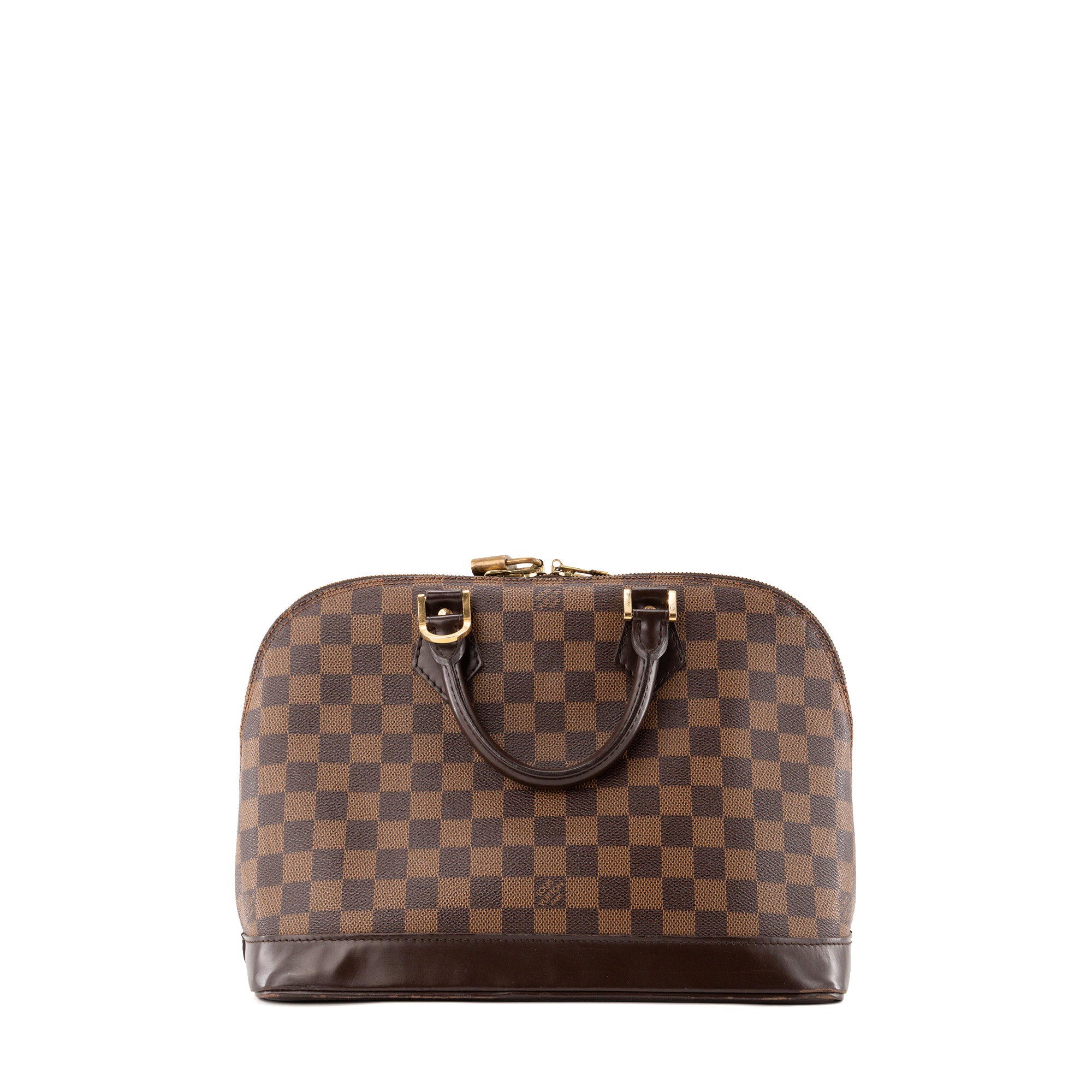 LOUIS VUITTON - Sac à main Alma PM Louis Vuitton en toile damier ébène vintage