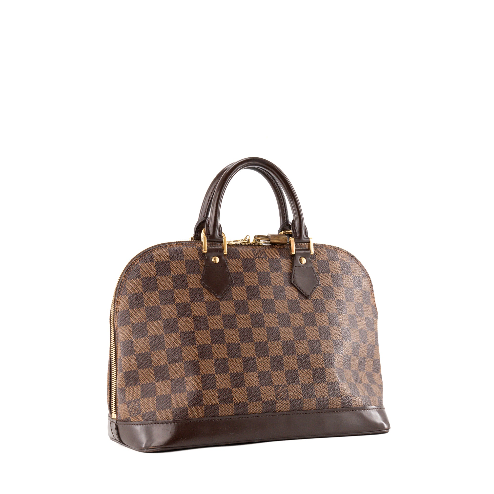 LOUIS VUITTON - Sac à main Alma PM Louis Vuitton en toile damier ébène vintage