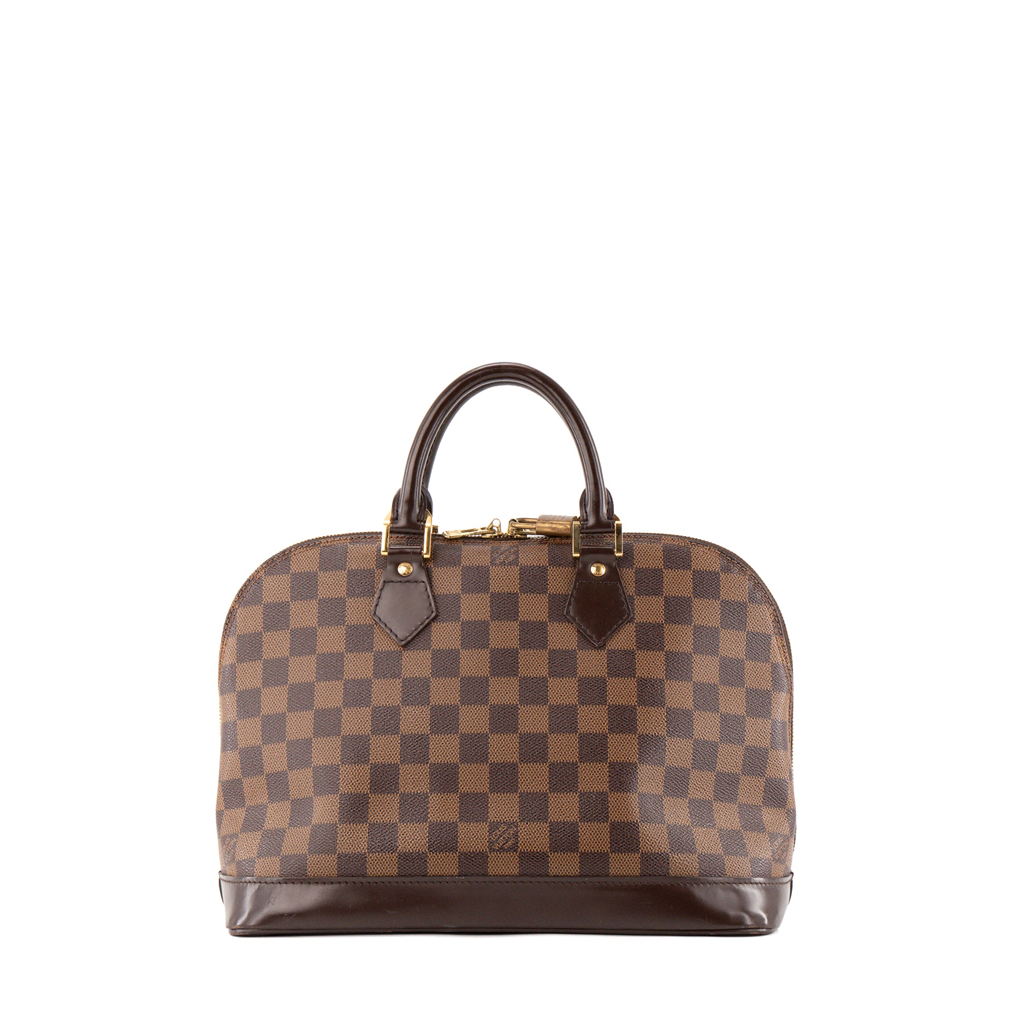 LOUIS VUITTON - Sac à main Alma PM Louis Vuitton en toile damier ébène vintage