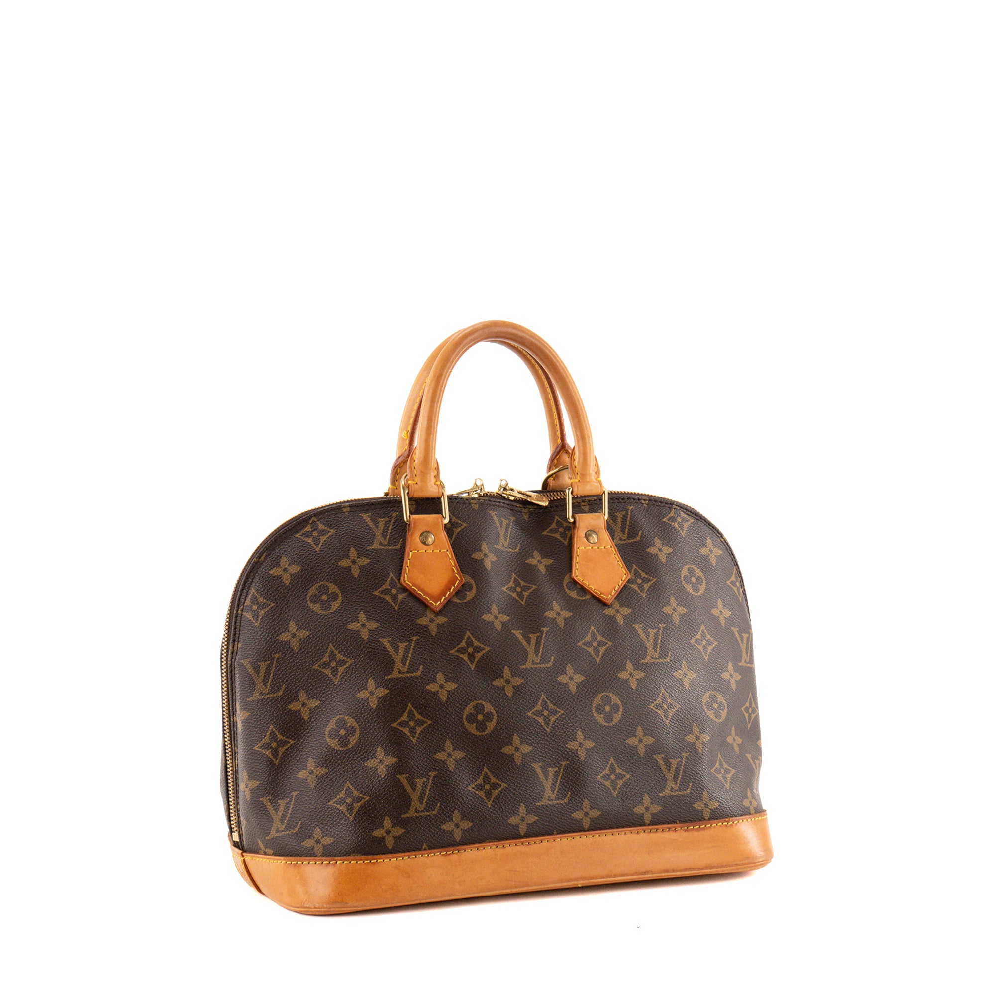 LOUIS VUITTON - Sac à main Alma PM Louis Vuitton en toile enduite monogrammée vintage
