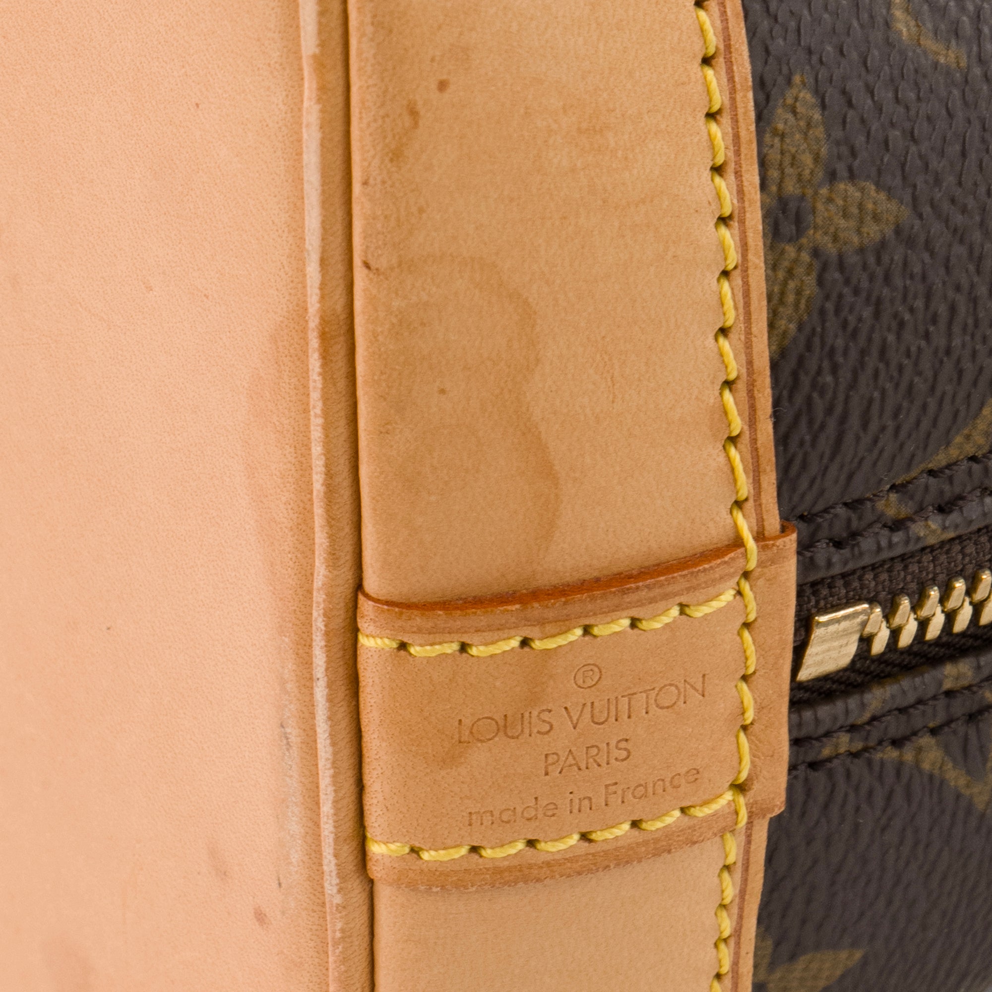 LOUIS VUITTON - Sac à main Alma PM Louis Vuitton en toile enduite monogrammée vintage