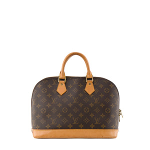 LOUIS VUITTON - Sac à main Alma PM Louis Vuitton en toile enduite monogrammée vintage