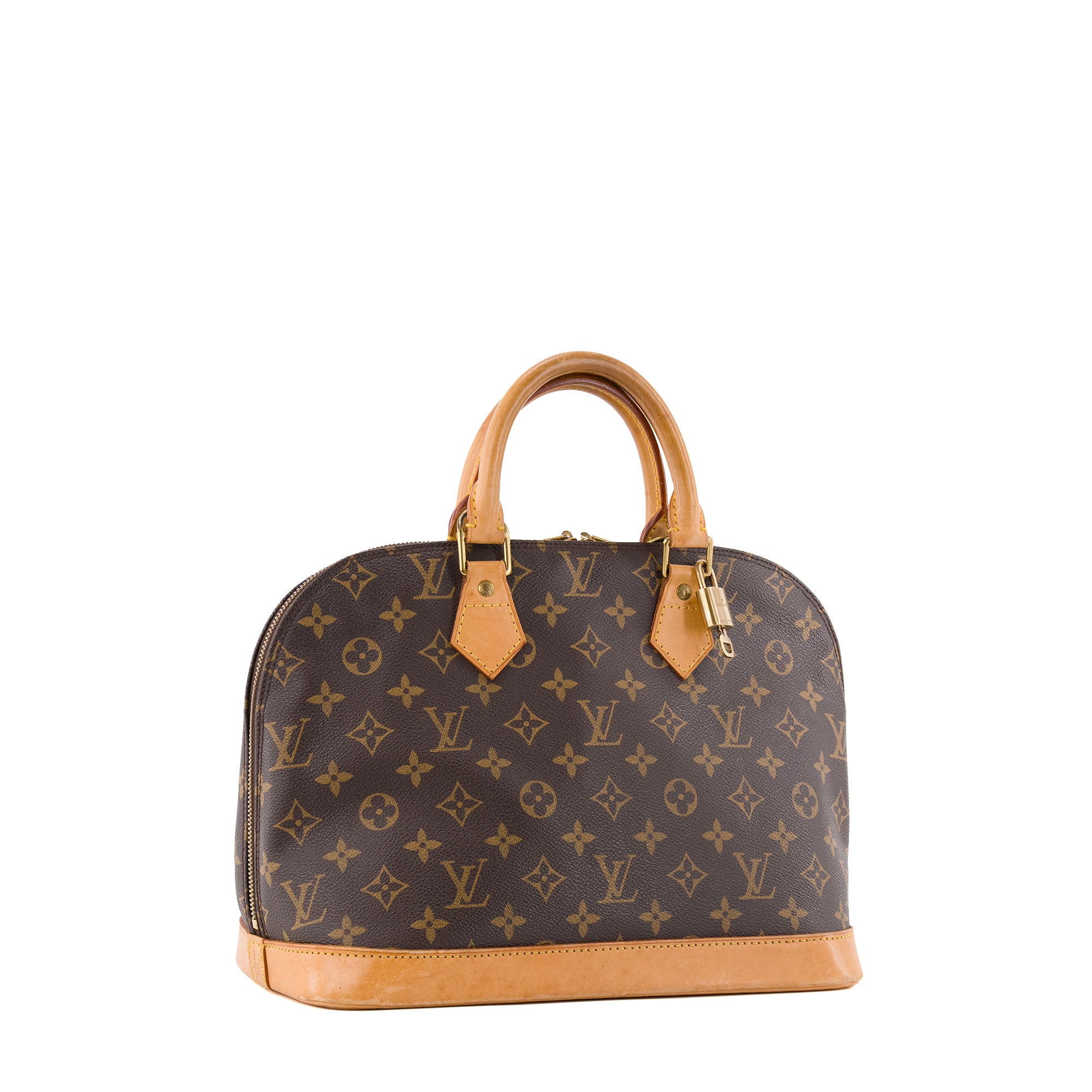 LOUIS VUITTON - Sac à main Alma PM Louis Vuitton en toile enduite monogrammée vintage