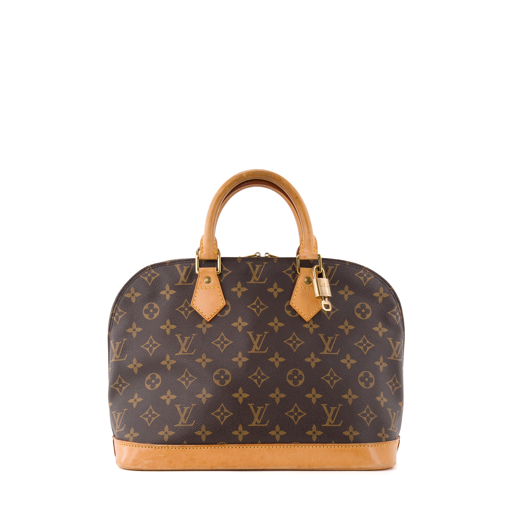 LOUIS VUITTON - Sac à main Alma PM Louis Vuitton en toile enduite monogrammée vintage