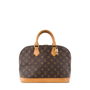 LOUIS VUITTON - Sac à main Alma PM Louis Vuitton en toile enduite monogrammée vintage