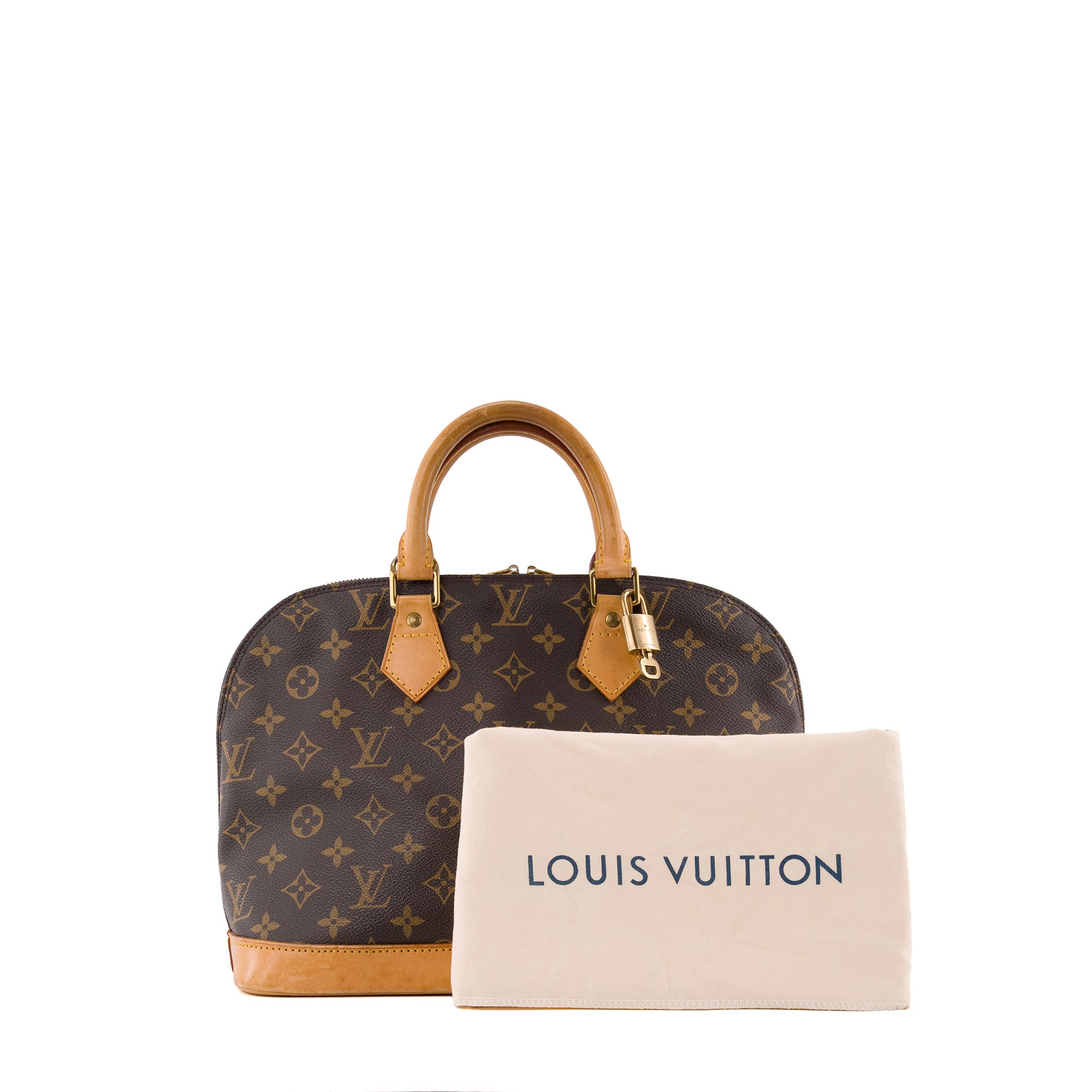 LOUIS VUITTON - Sac à main Alma PM Louis Vuitton en toile enduite monogrammée vintage