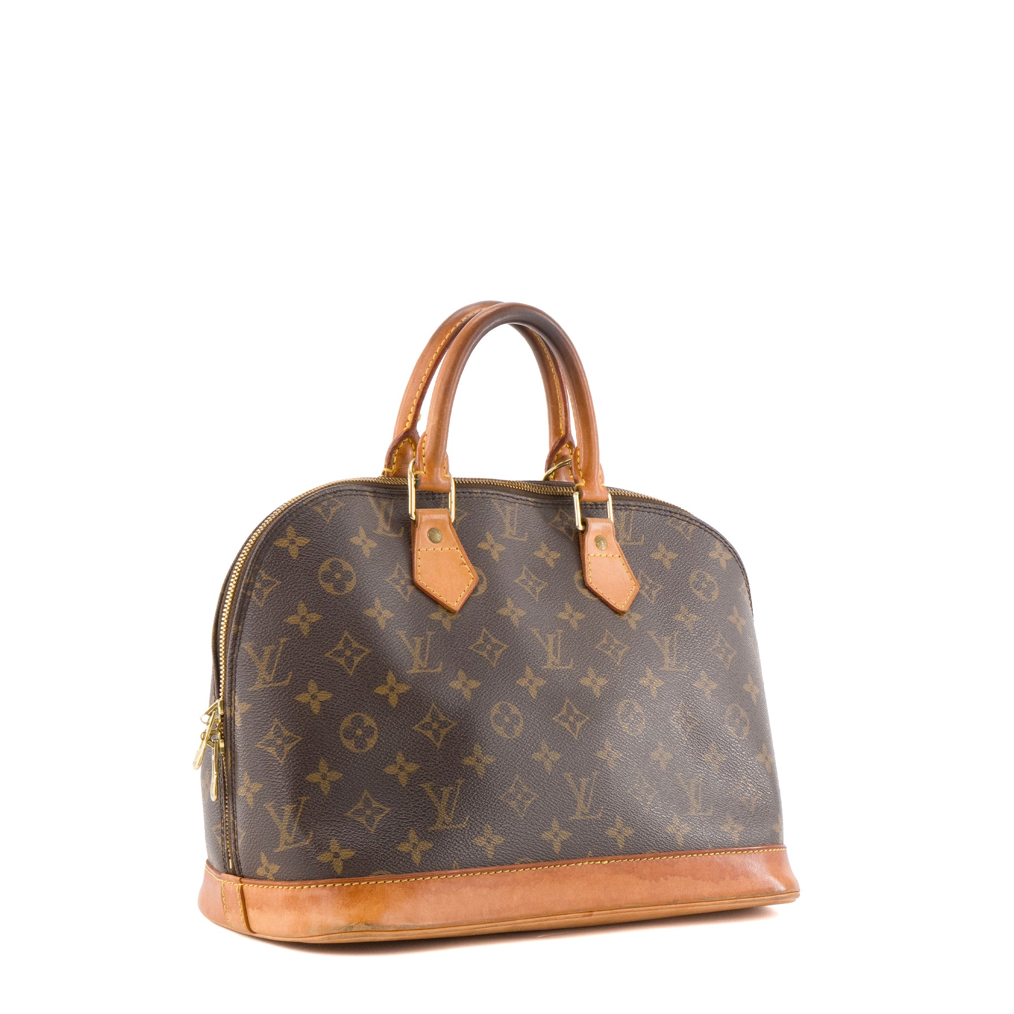 LOUIS VUITTON - Sac à main Alma PM Louis Vuitton en toile enduite monogrammée vintage