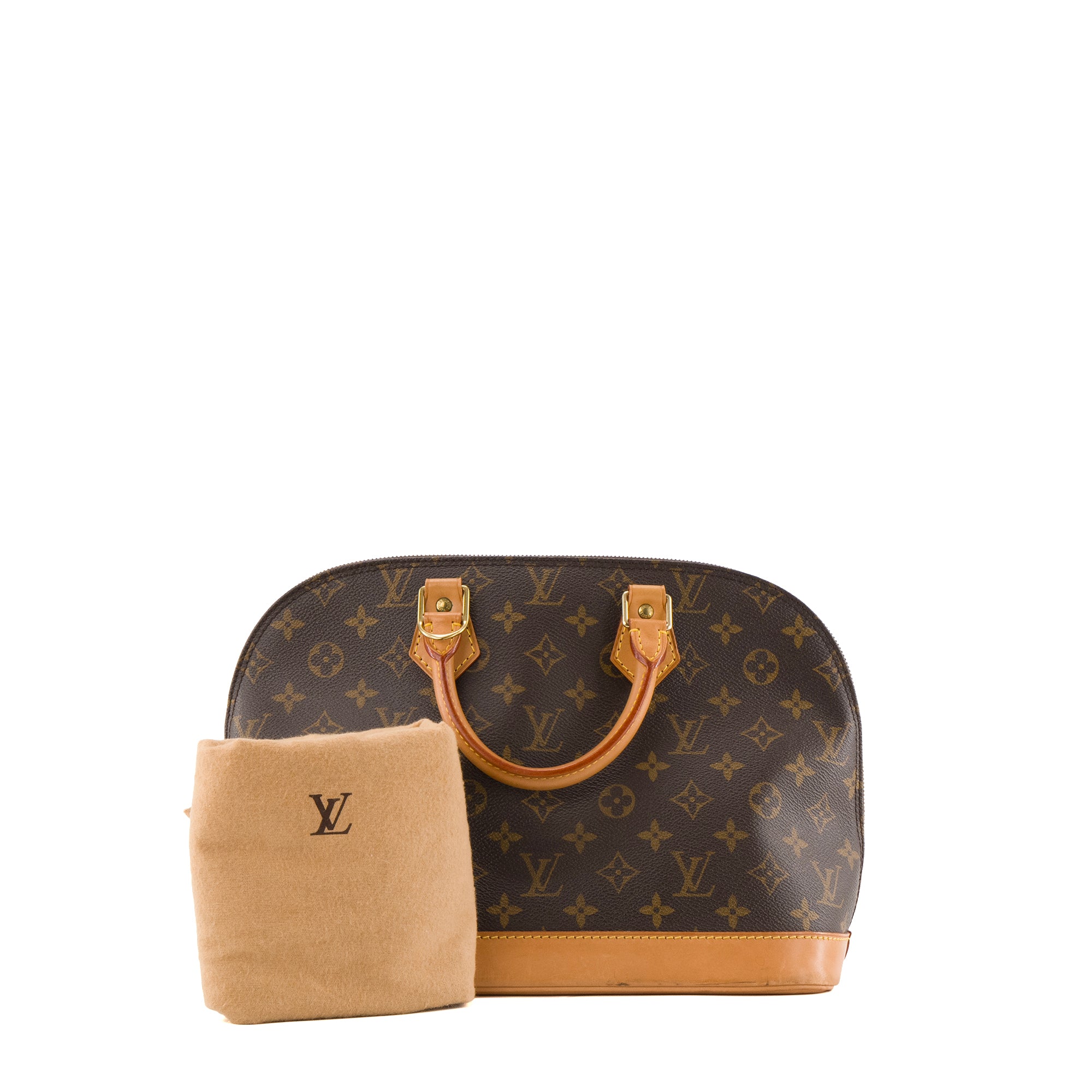 LOUIS VUITTON - Sac à main Alma PM Louis Vuitton en toile enduite monogrammée vintage