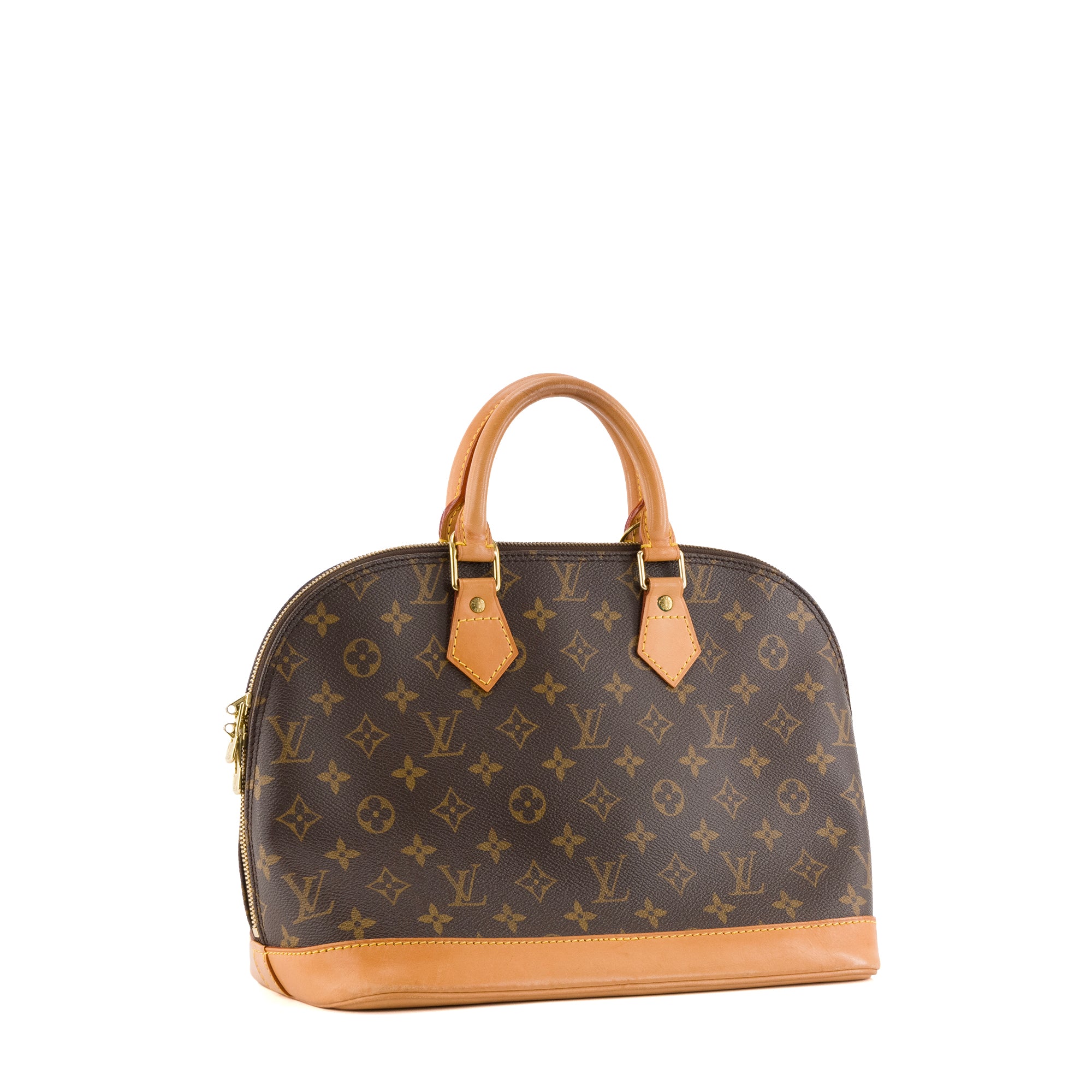 LOUIS VUITTON - Sac à main Alma PM Louis Vuitton en toile enduite monogrammée vintage