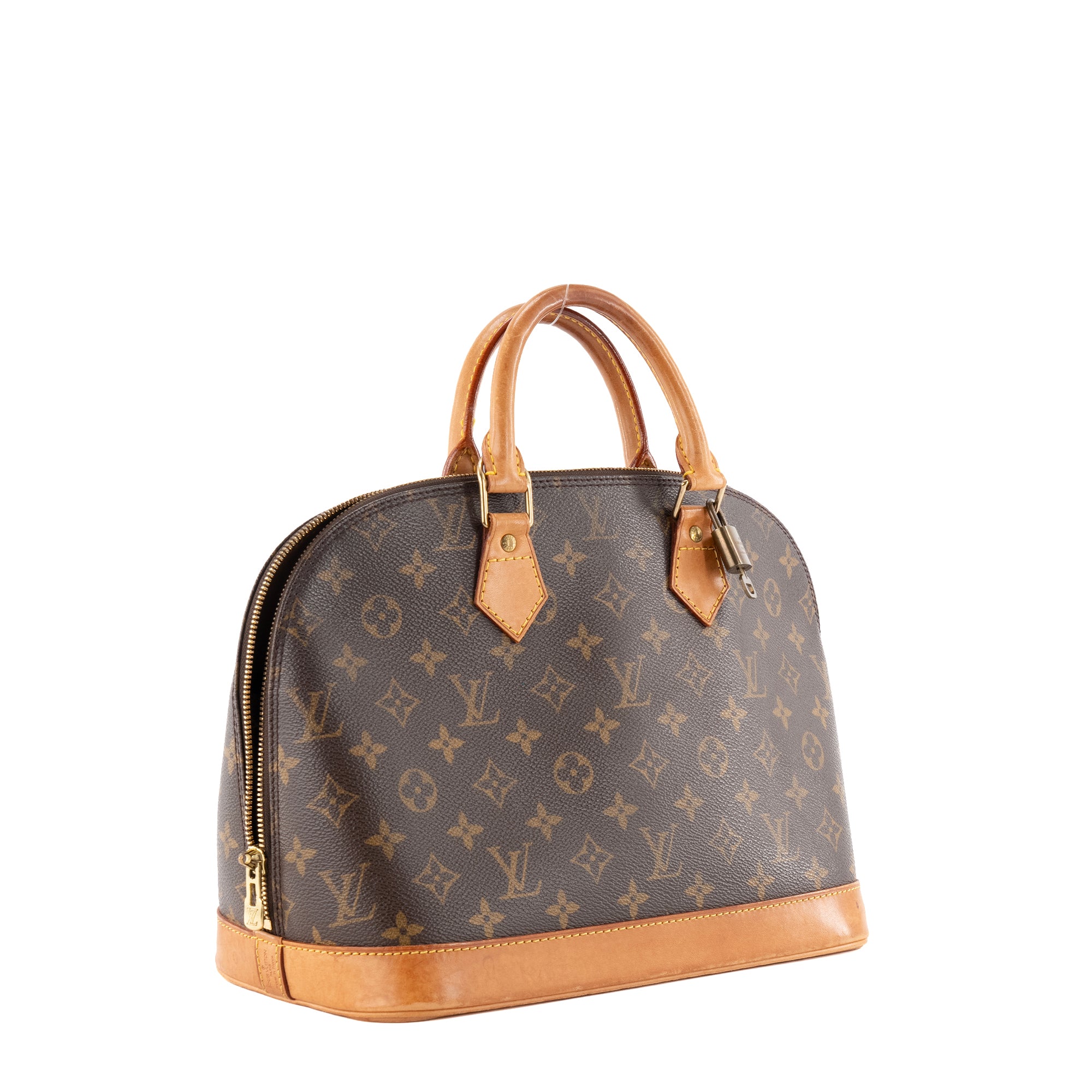 LOUIS VUITTON - Sac à main Alma PM Louis Vuitton en toile enduite monogrammée vintage
