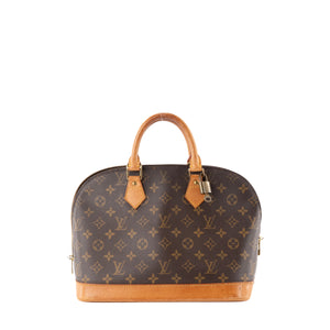 LOUIS VUITTON - Sac à main Alma PM Louis Vuitton en toile enduite monogrammée vintage