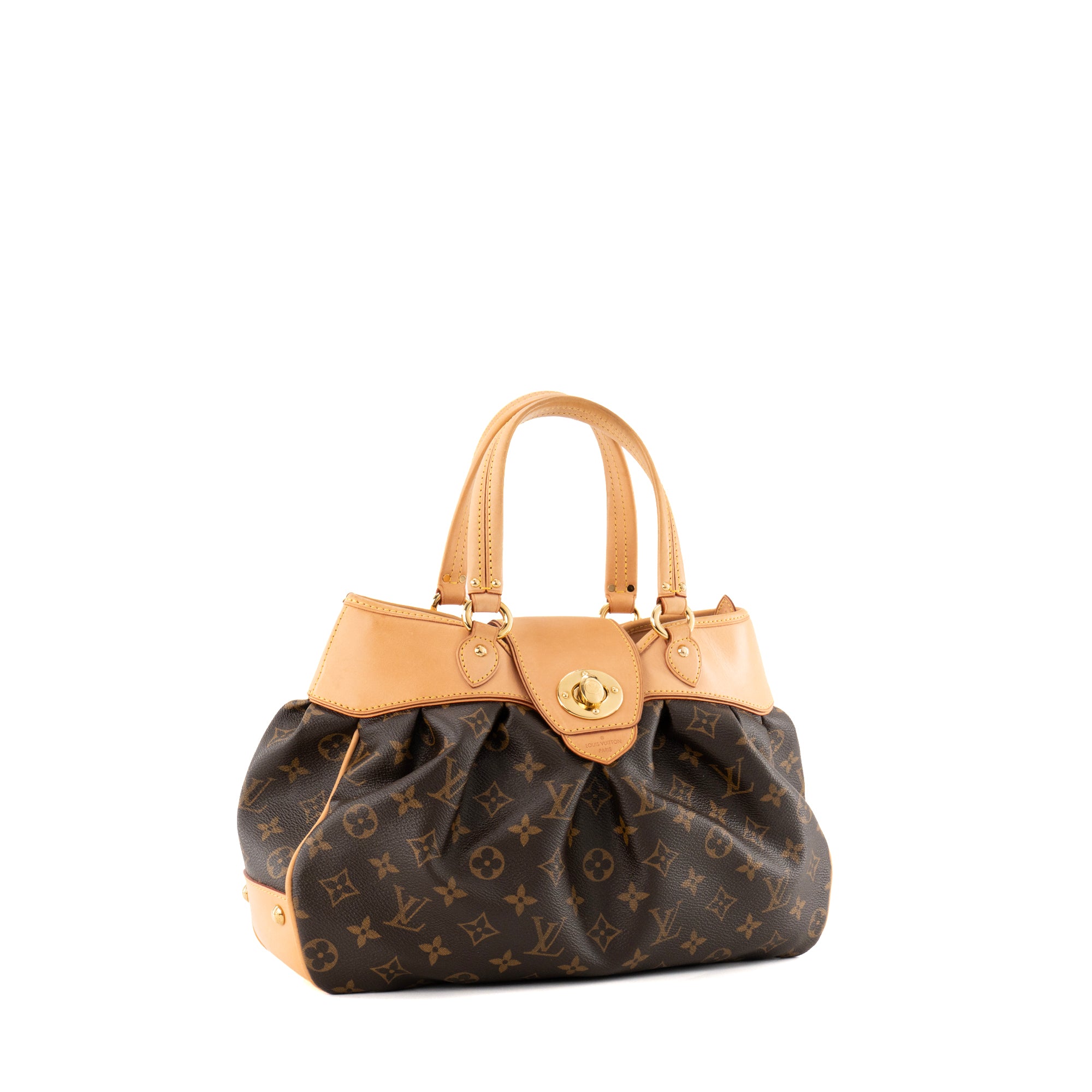 LOUIS VUITTON - Sac à main Boétie PM Louis Vuitton en toile enduite monogrammée marron vintage
