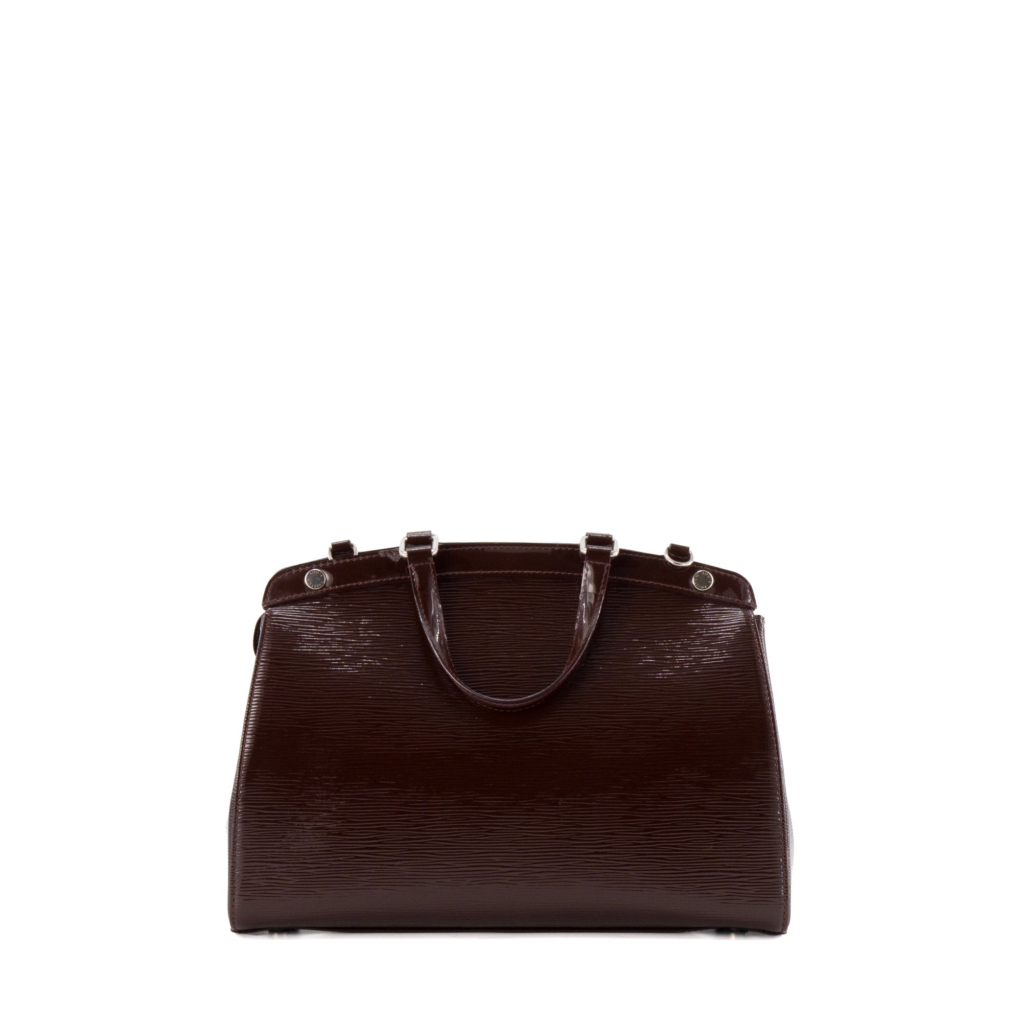 LOUIS VUITTON - Sac à main Brea Louis Vuitton en cuir épi verni bordeaux