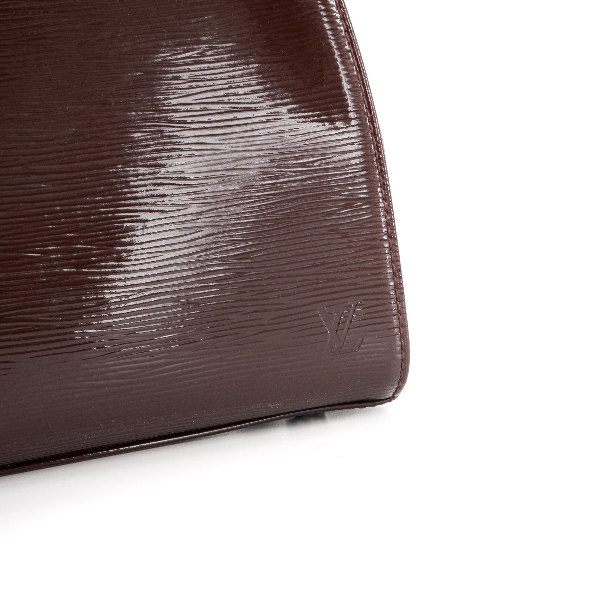 LOUIS VUITTON - Sac à main Brea Louis Vuitton en cuir épi verni bordeaux