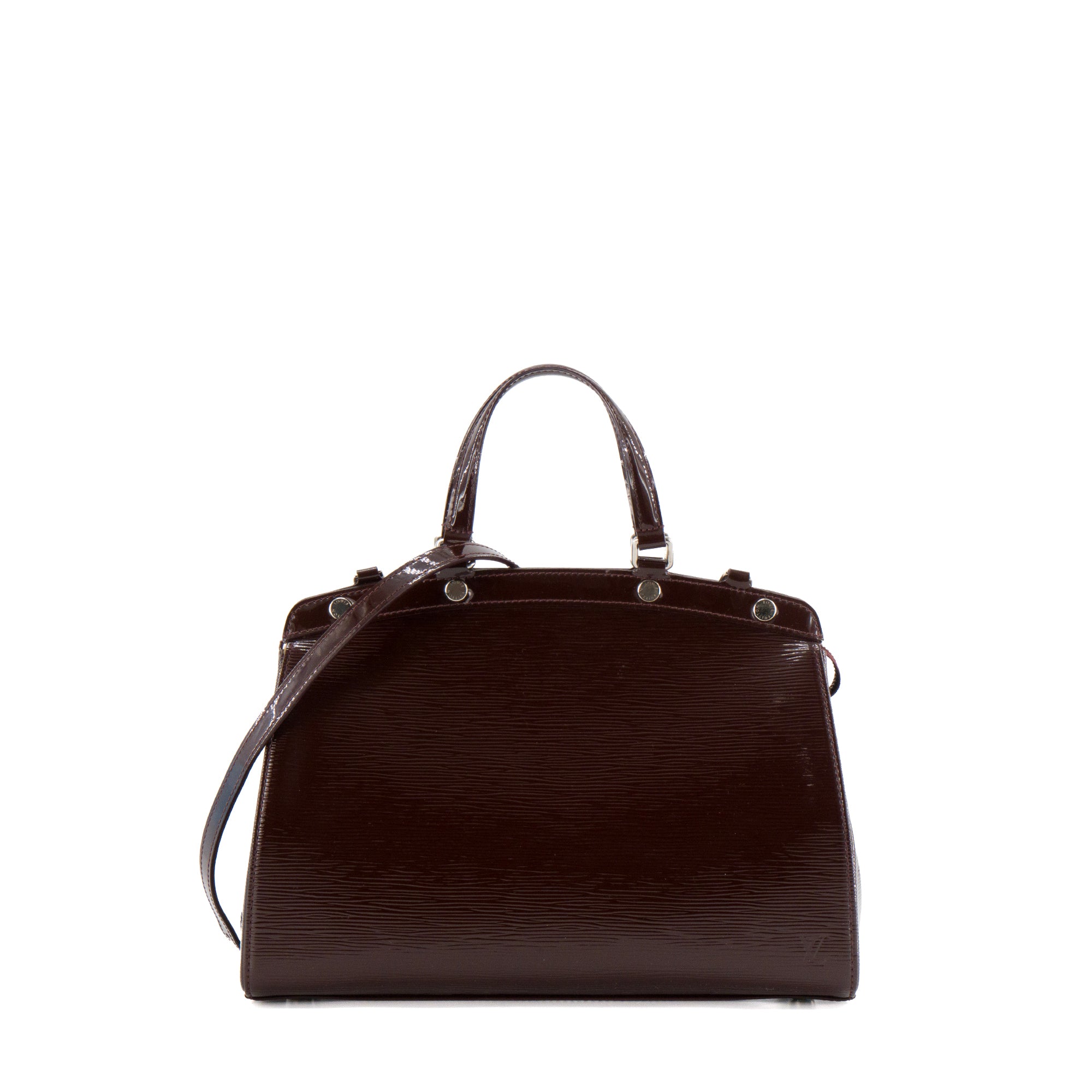 LOUIS VUITTON - Sac à main Brea Louis Vuitton en cuir épi verni bordeaux