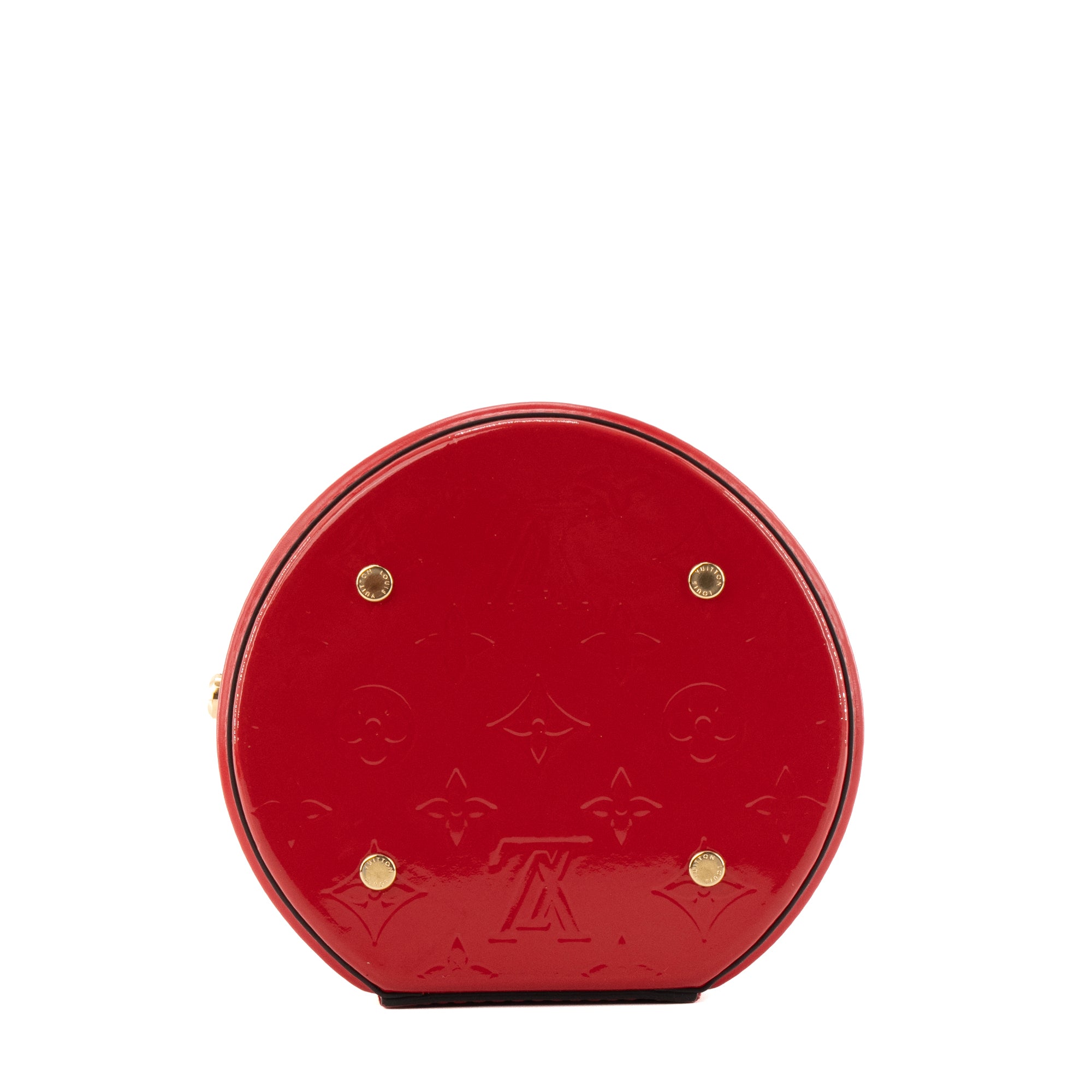 LOUIS VUITTON - Sac à main Cannes Louis Vuitton en cuir verni rouge