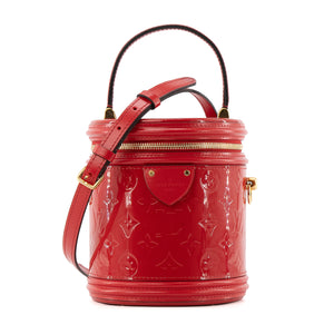 LOUIS VUITTON - Sac à main Cannes Louis Vuitton en cuir verni rouge