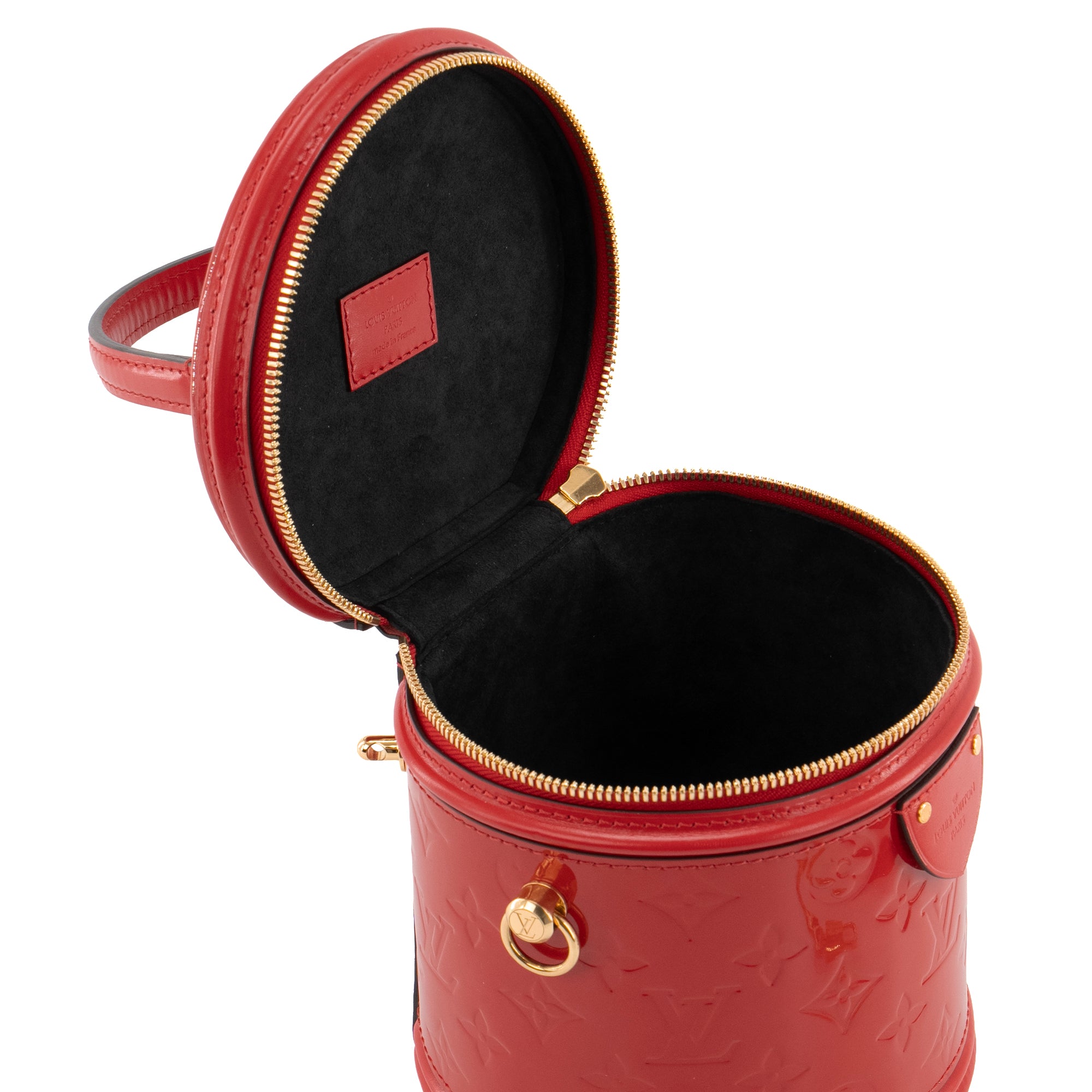 LOUIS VUITTON - Sac à main Cannes Louis Vuitton en cuir verni rouge