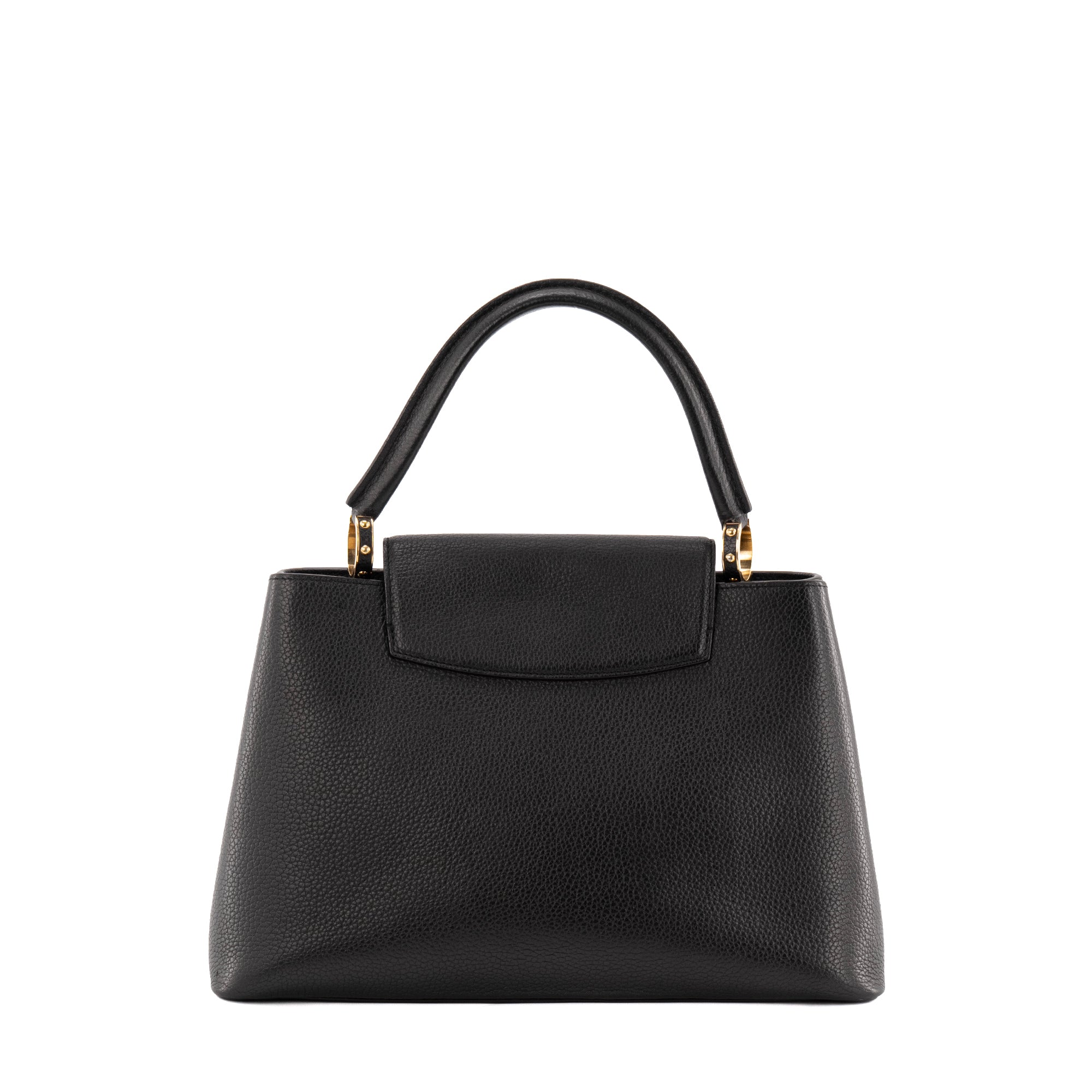 LOUIS VUITTON - Sac à main Capucines Louis Vuitton en cuir grainé noir