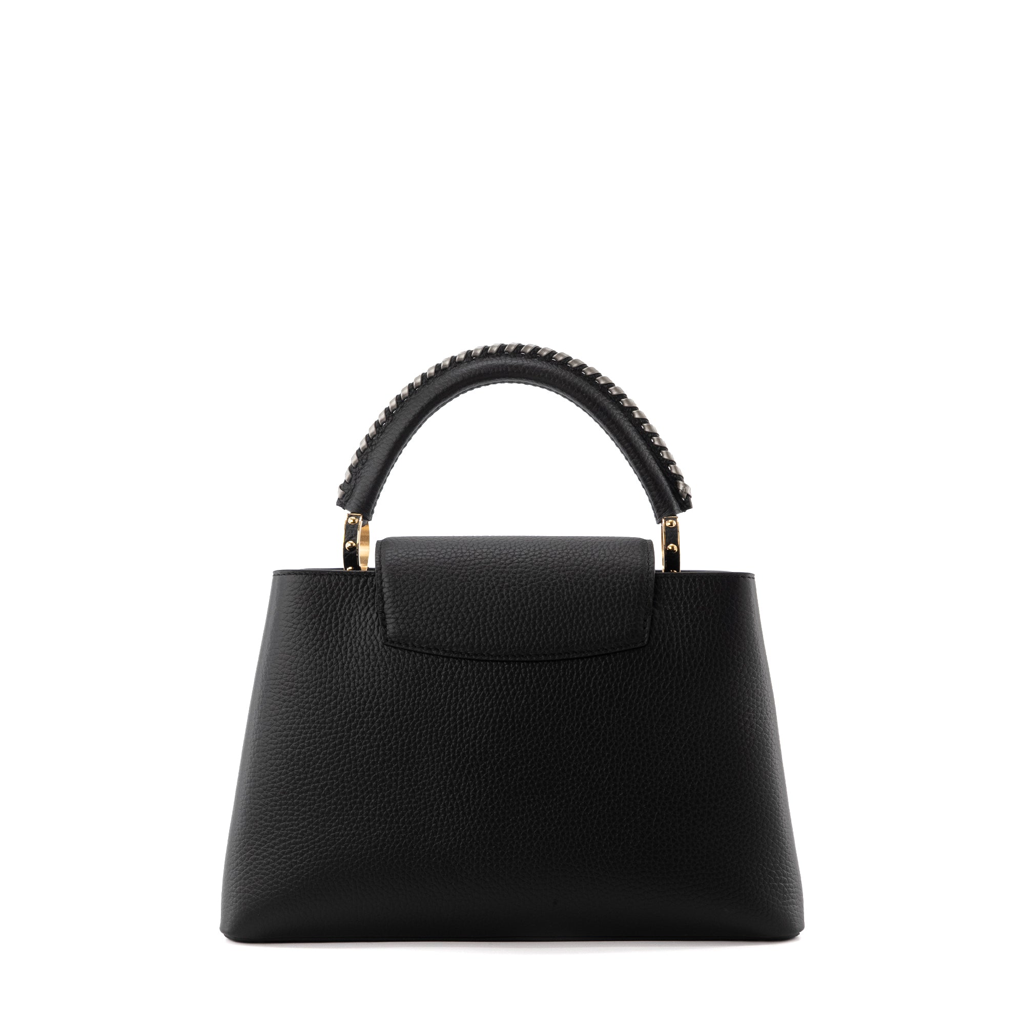 LOUIS VUITTON - Sac à main Capucines MM Louis Vuitton en cuir grainé noir édition limitée
