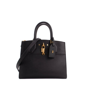 LOUIS VUITTON - Louis Vuitton City Steamer handbag in black grained leather