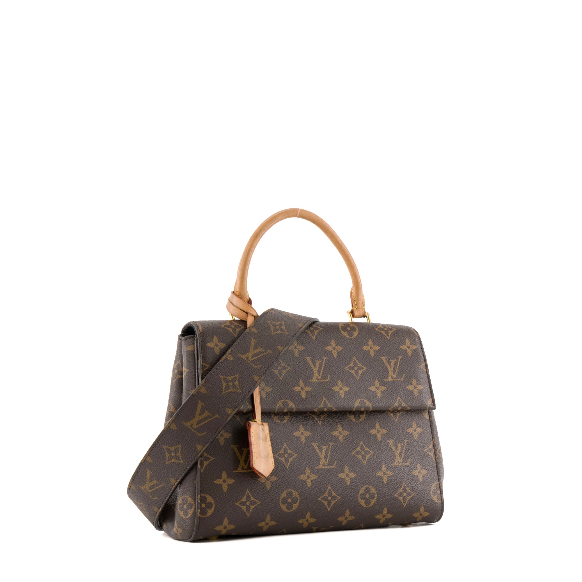 LOUIS VUITTON - Sac à main Cluny BB Louis Vuitton en toile enduite monogrammée