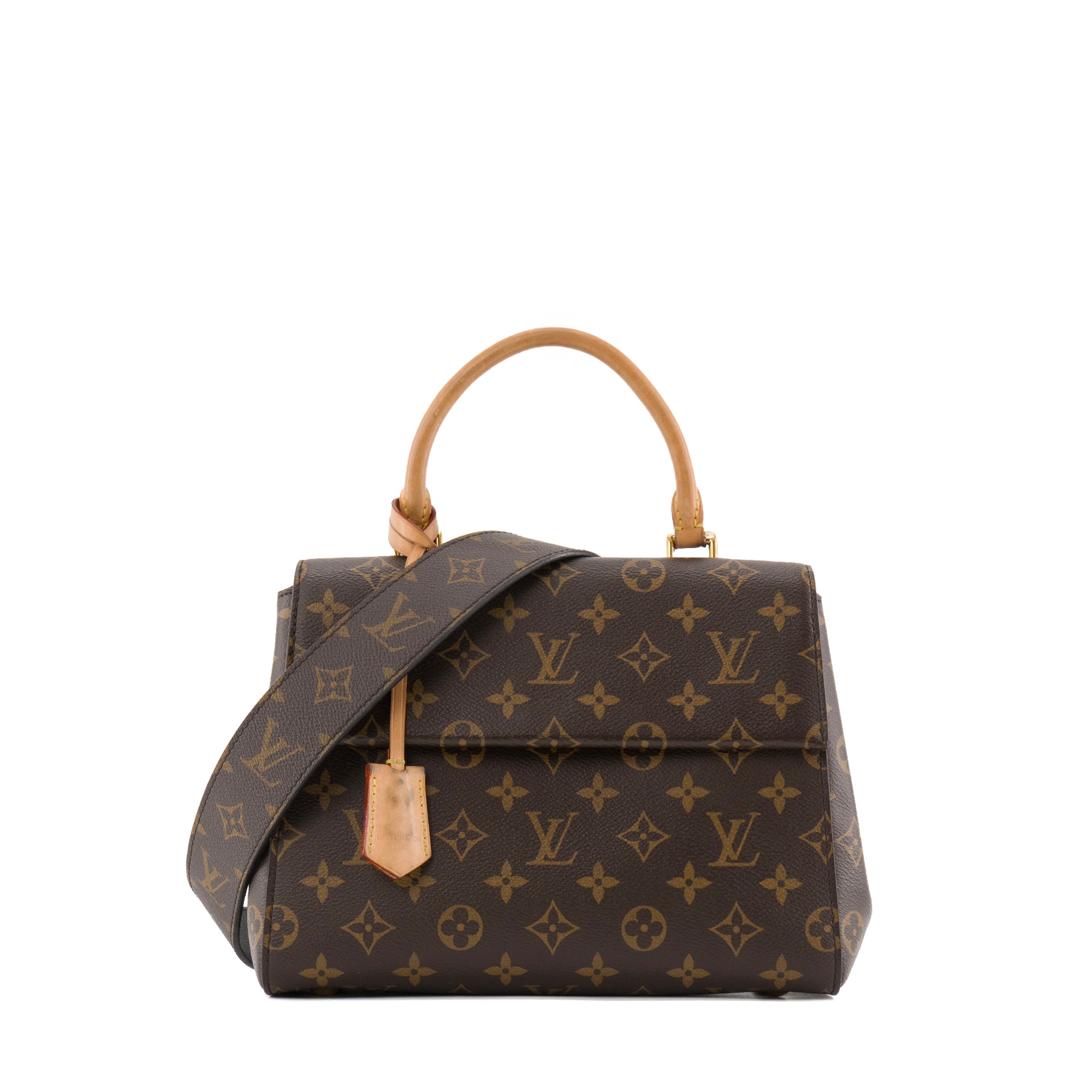 LOUIS VUITTON - Sac à main Cluny BB Louis Vuitton en toile enduite monogrammée