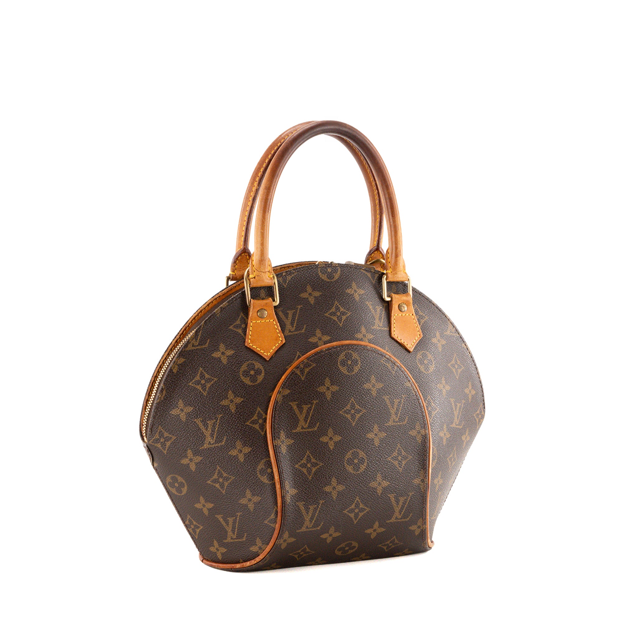 LOUIS VUITTON - Sac à main Ellipse PM Louis Vuitton en toile enduite monogrammée vintage