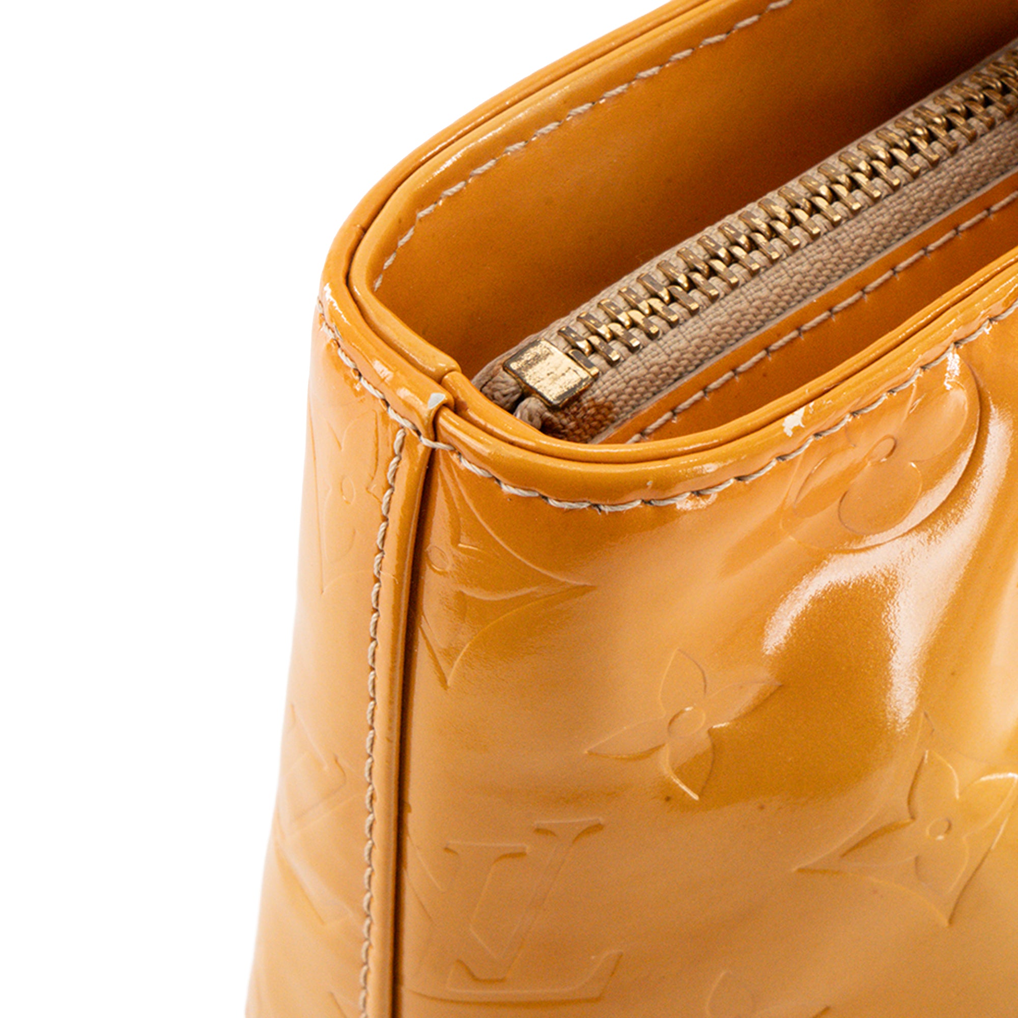 LOUIS VUITTON - Sac à main Houston Louis Vuitton en cuir verni moutarde vintage
