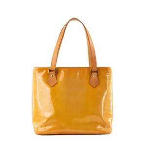 LOUIS VUITTON - Sac à main Houston Louis Vuitton en cuir verni moutarde vintage