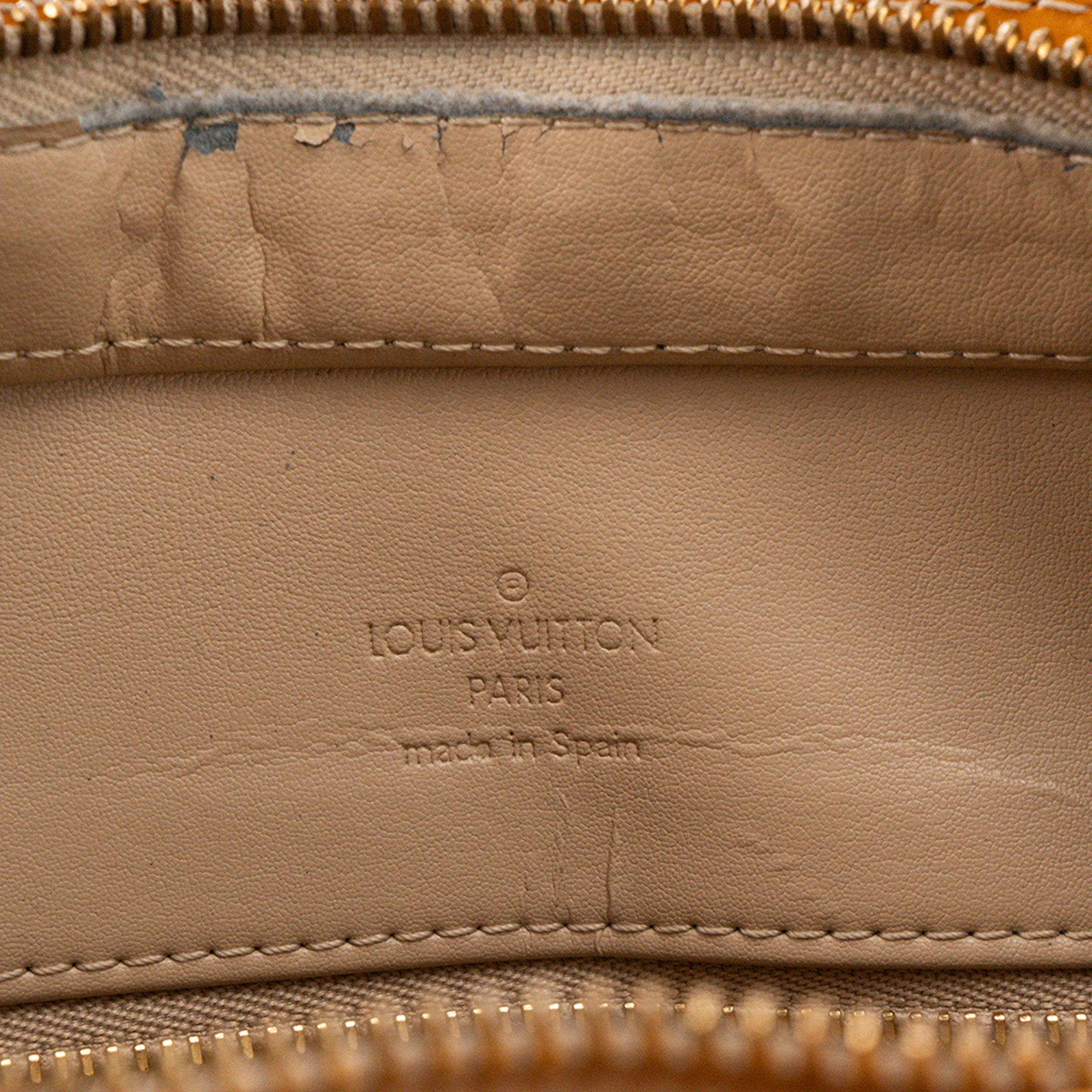LOUIS VUITTON - Sac à main Houston Louis Vuitton en cuir verni moutarde vintage